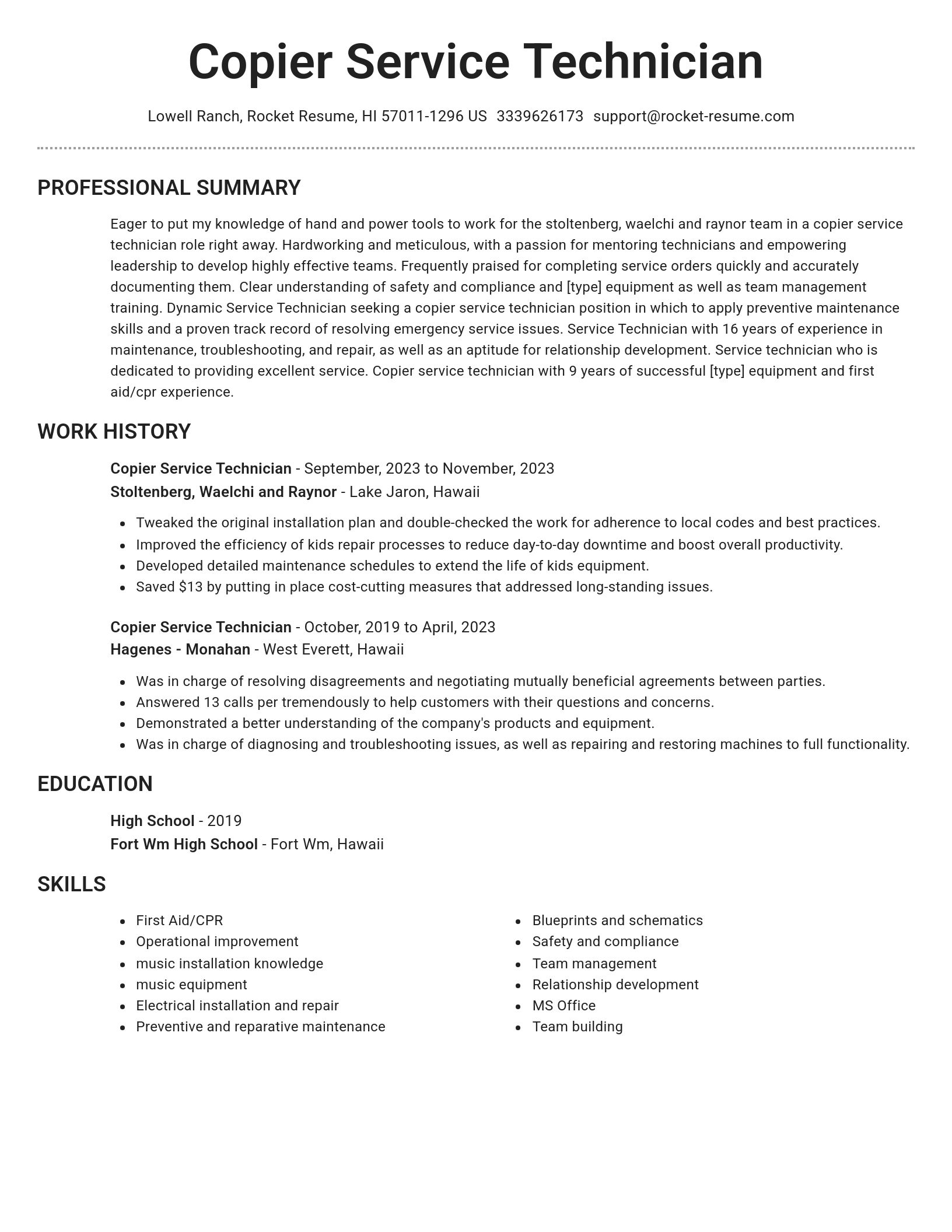 Brilliant resume template