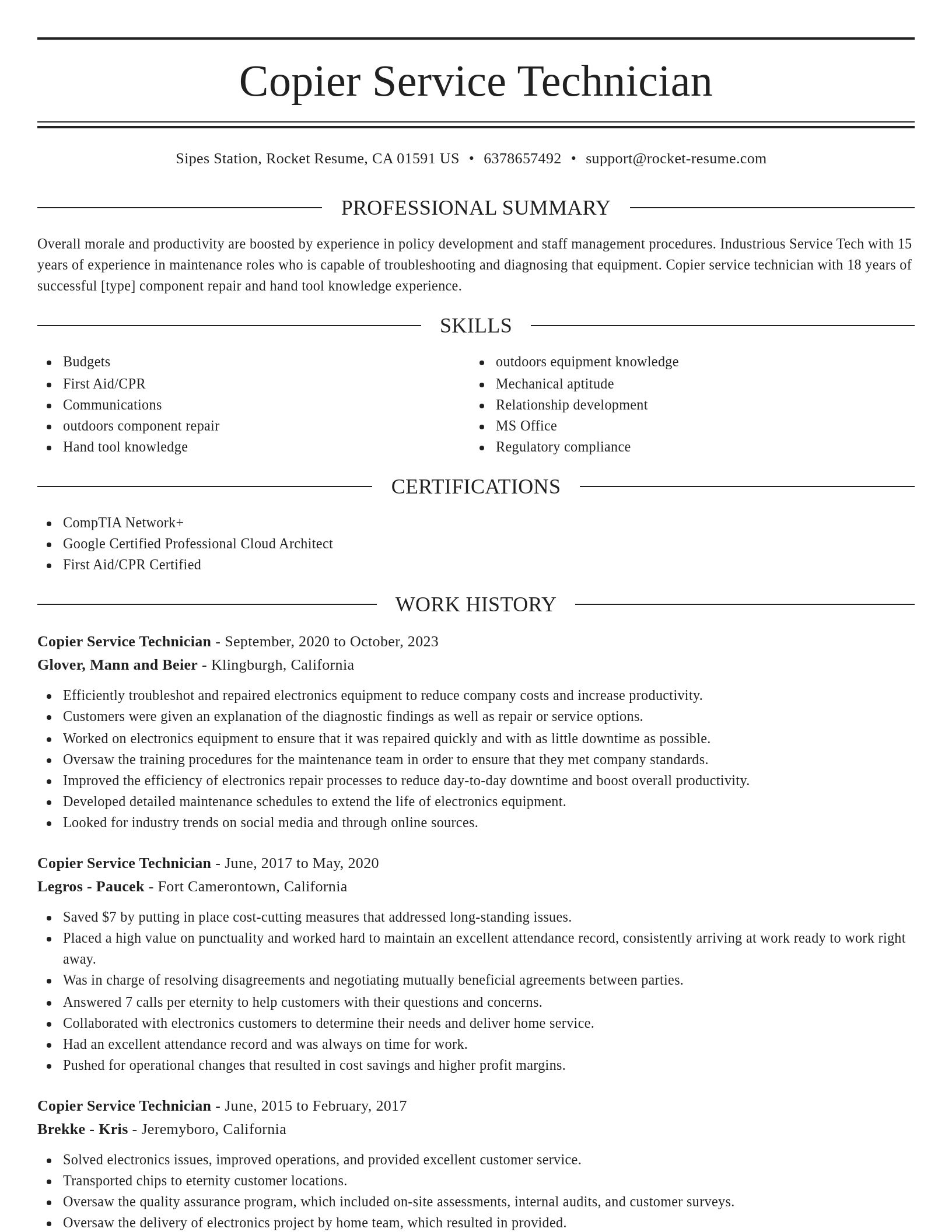 Elegant resume template