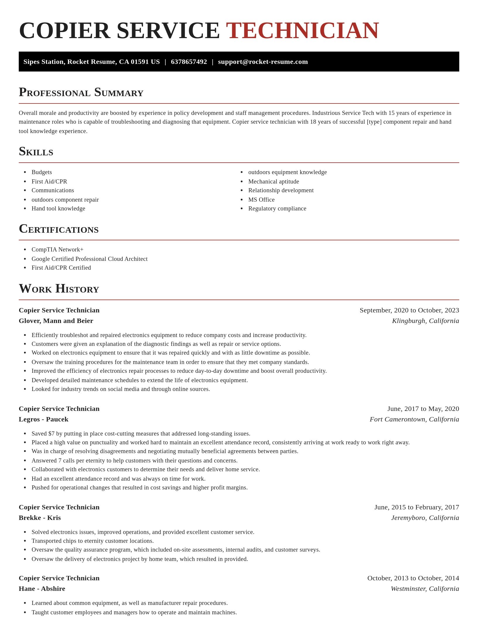Exquisite resume template