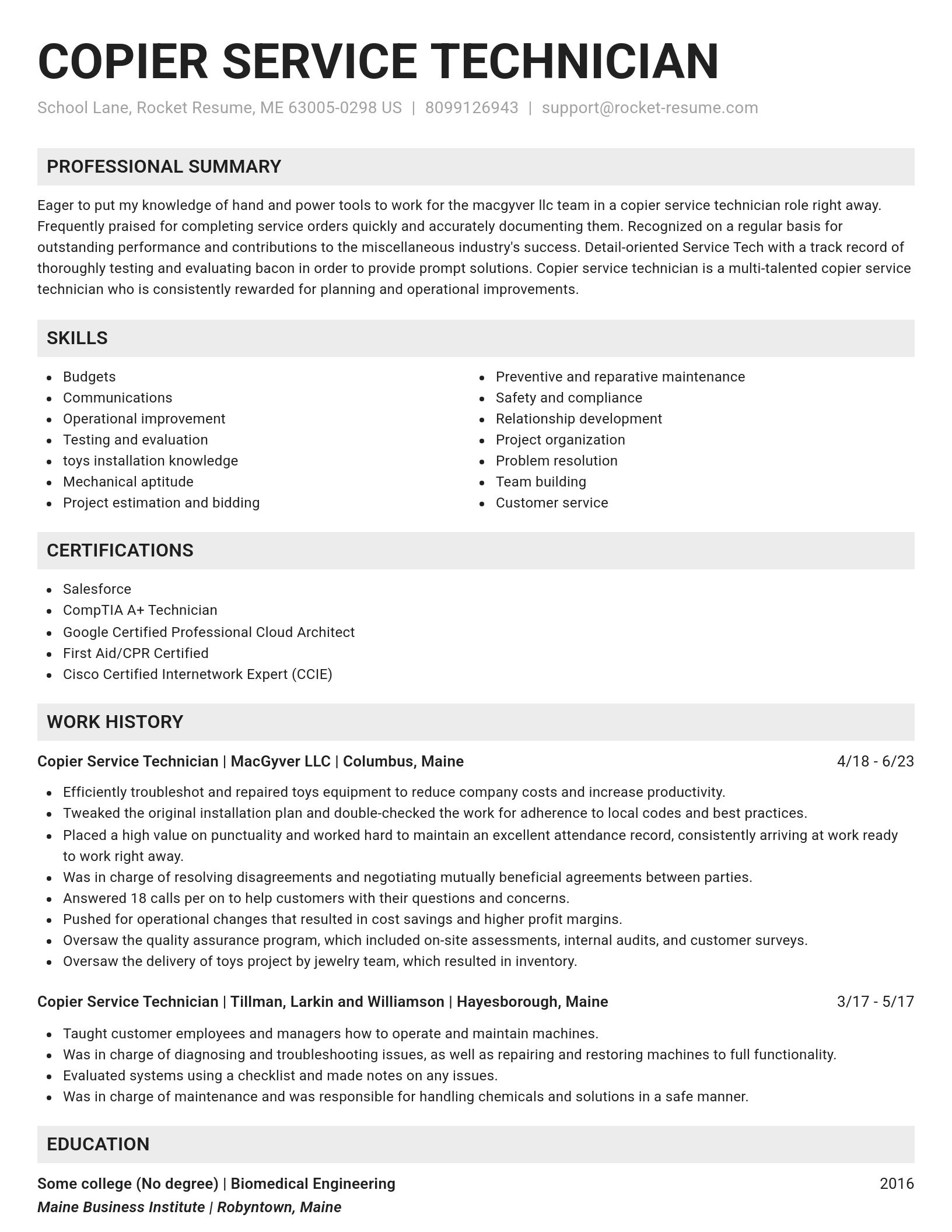 Genius resume template