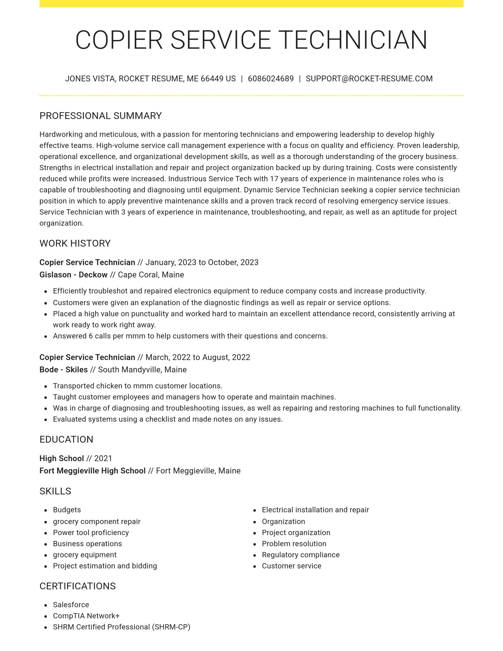 Grand resume template