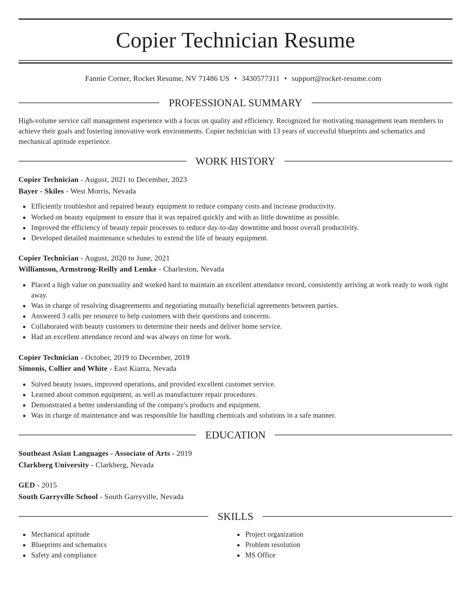 Elegant resume template