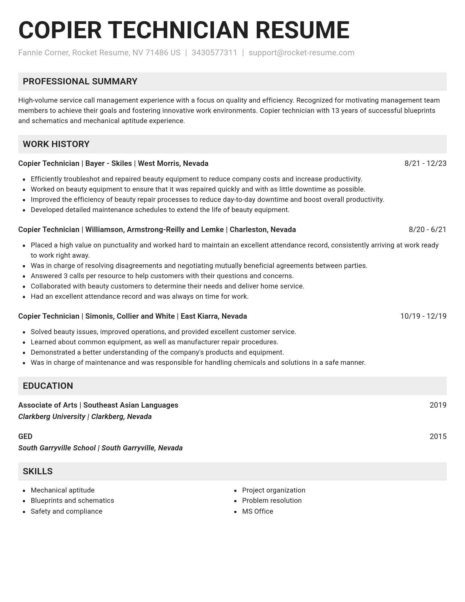 Genius resume template