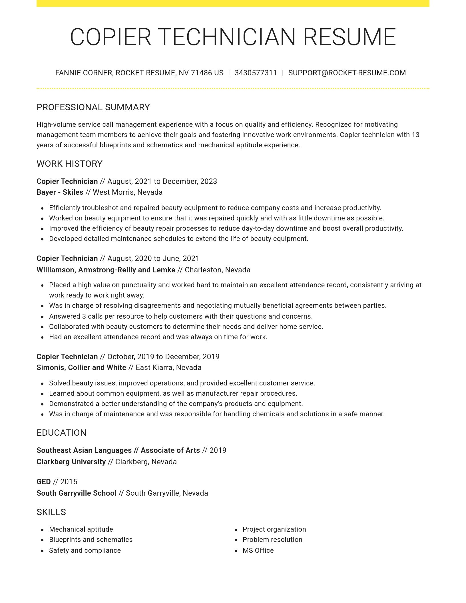 Grand resume template