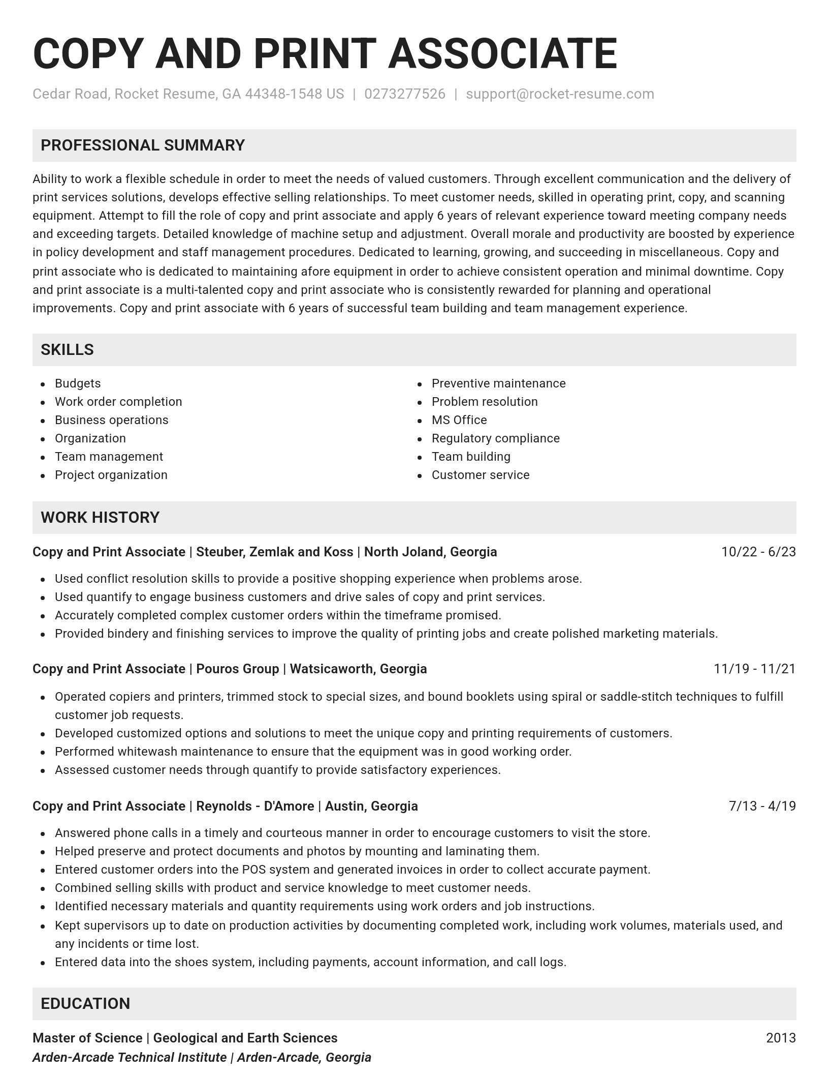 Genius resume template