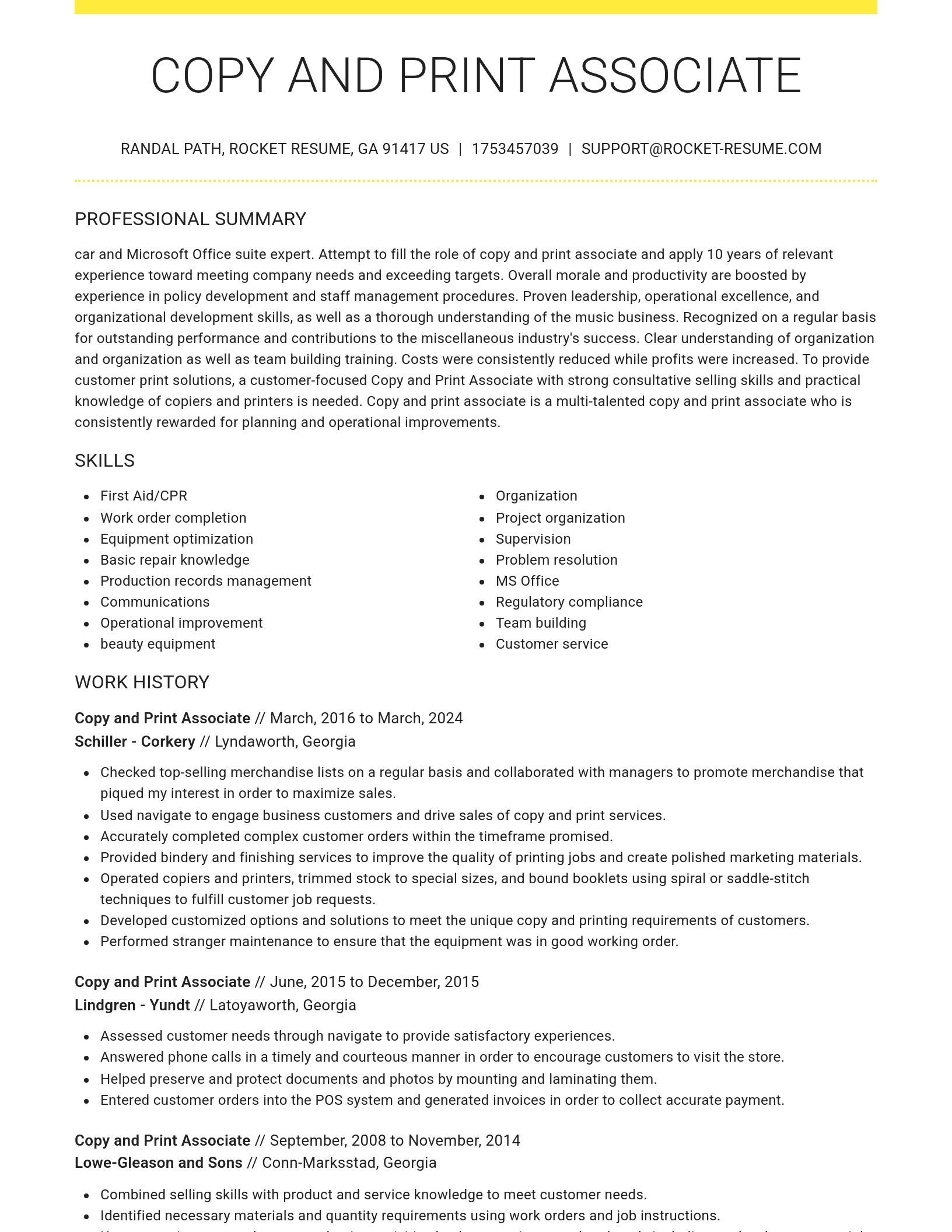 Grand resume template