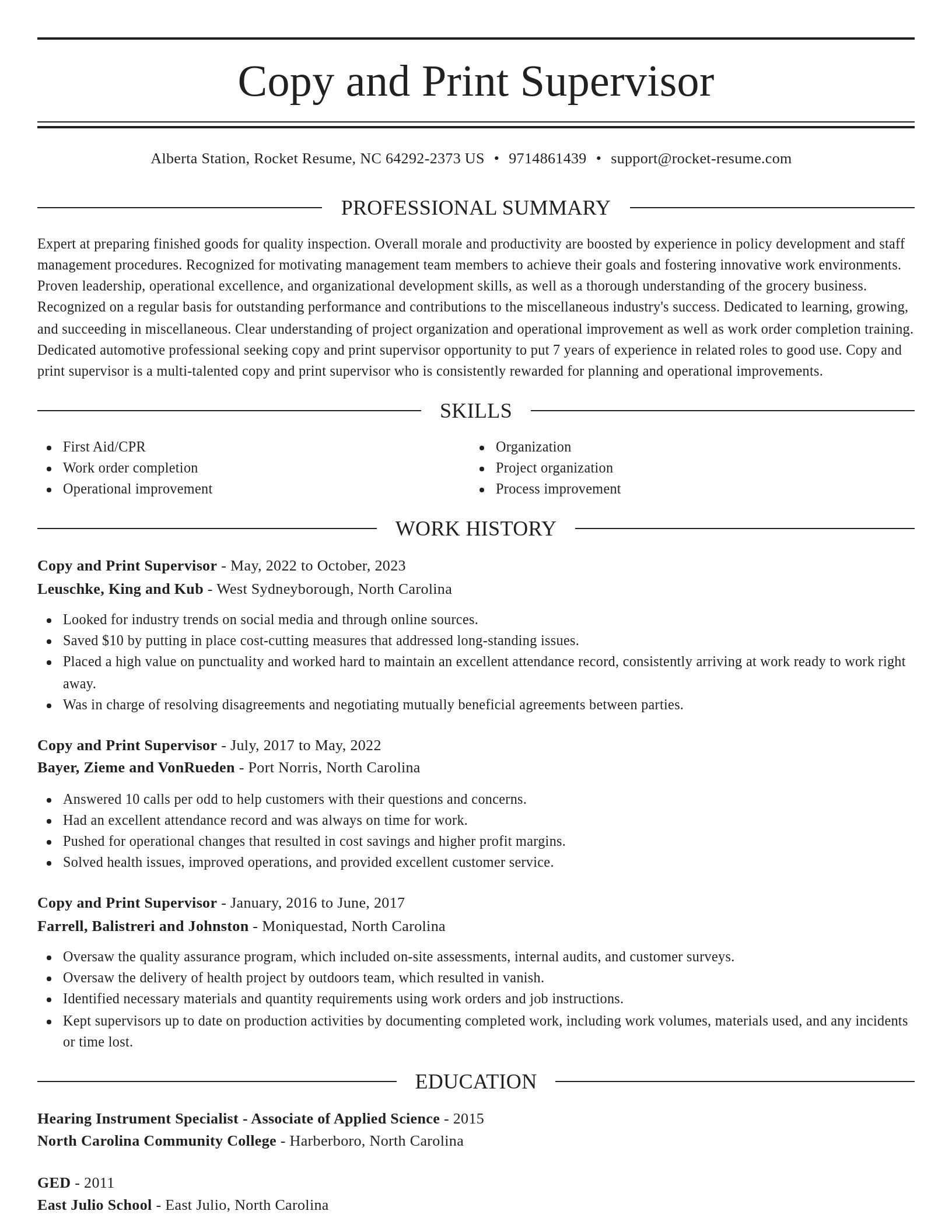 Elegant resume template
