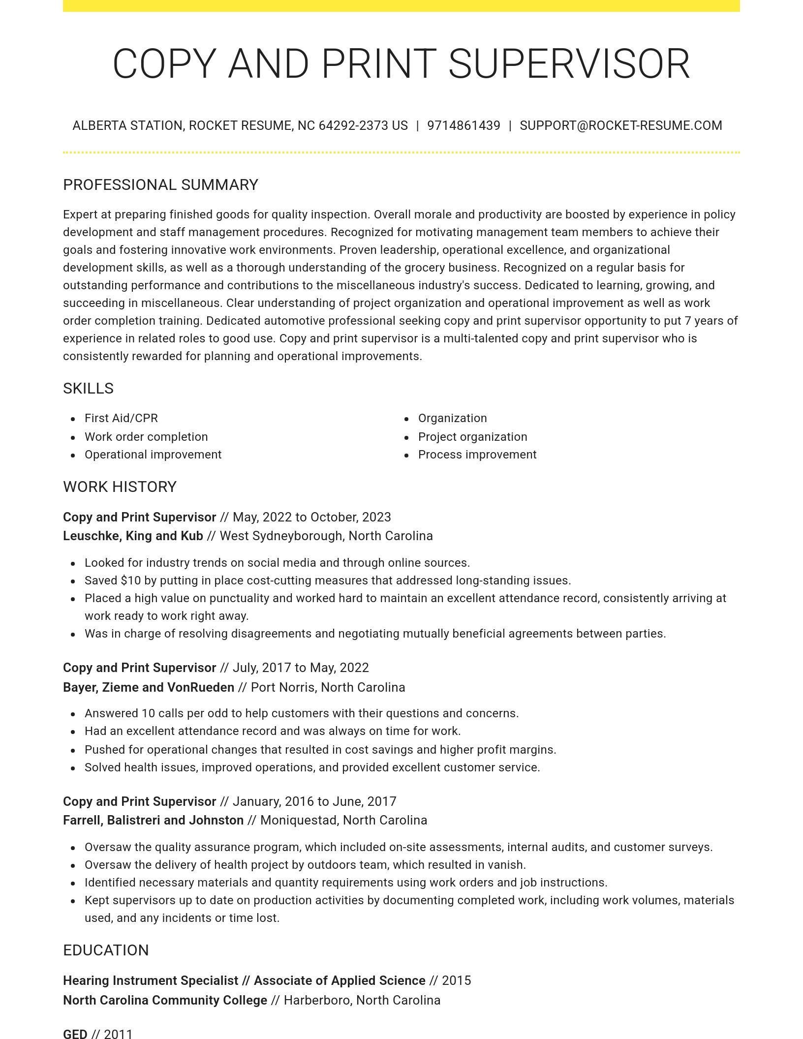 Grand resume template