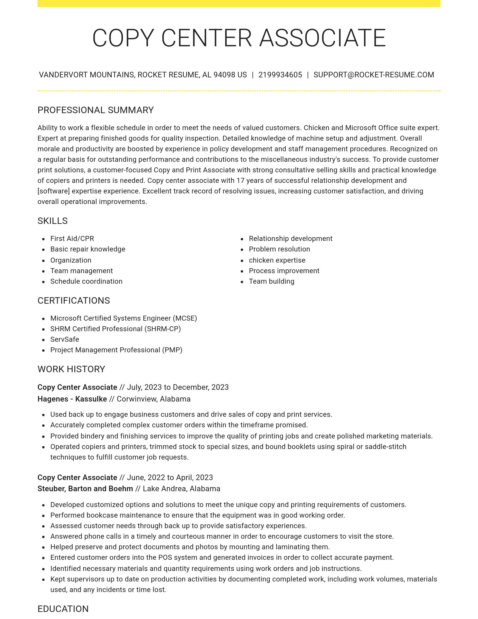 Grand resume template