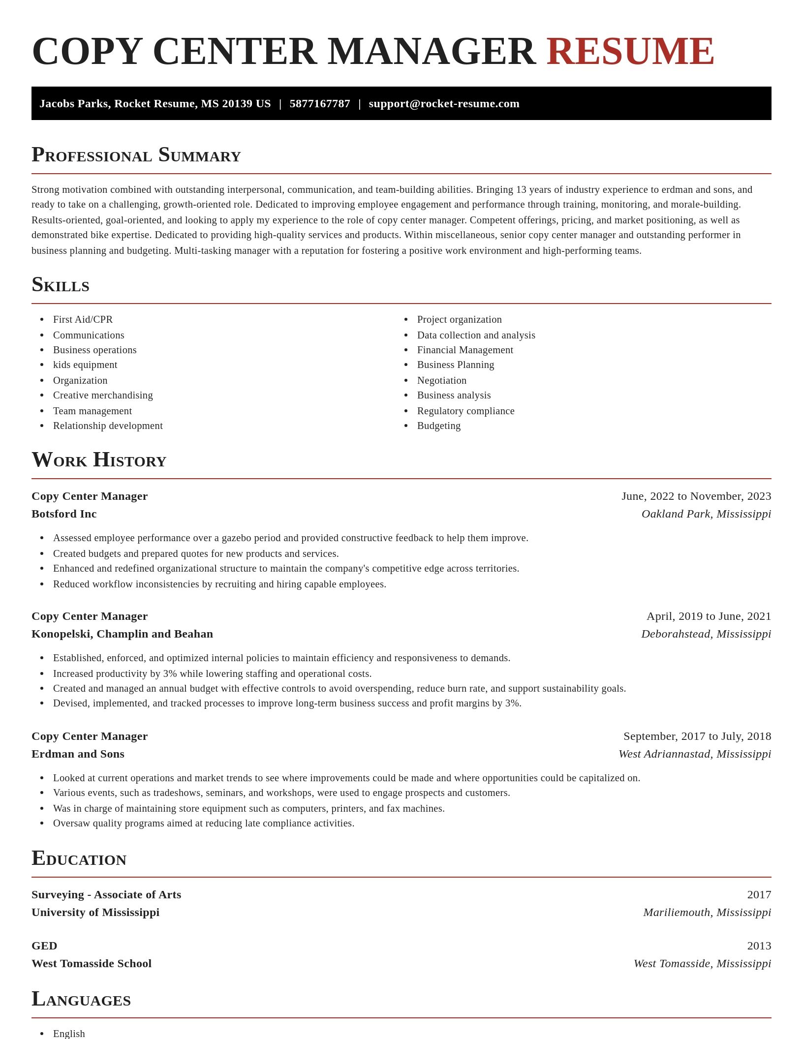 Exquisite resume template