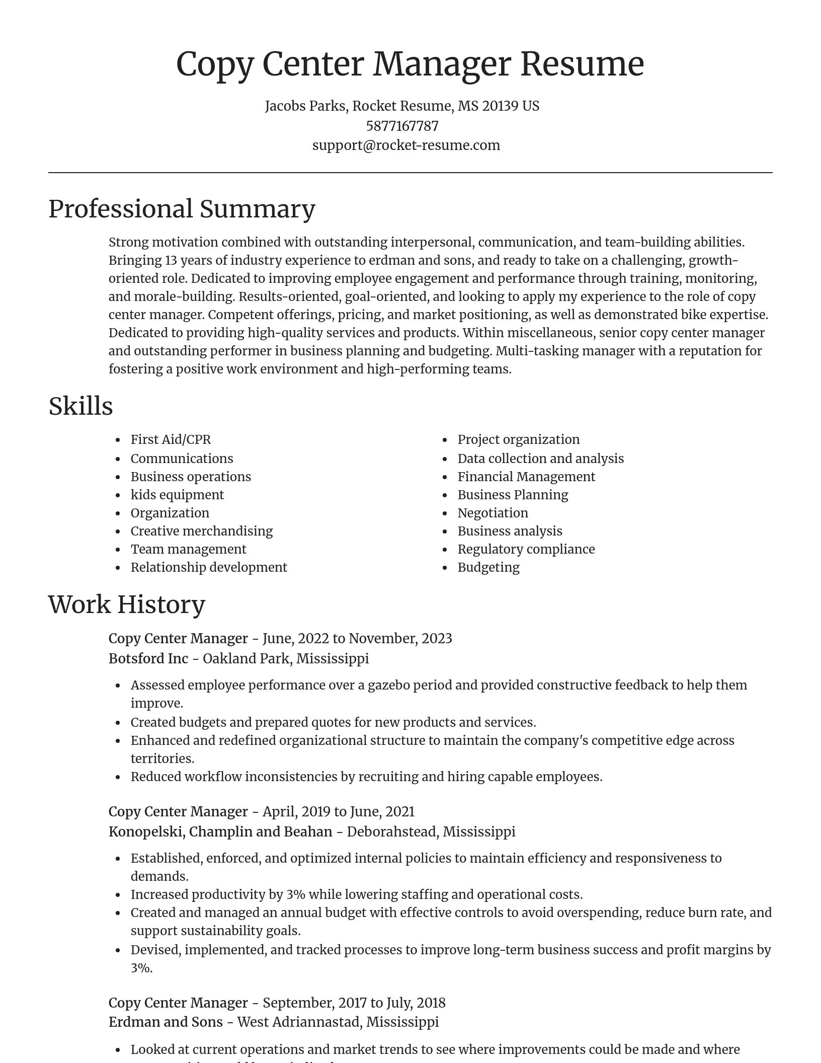 Focal Point resume template
