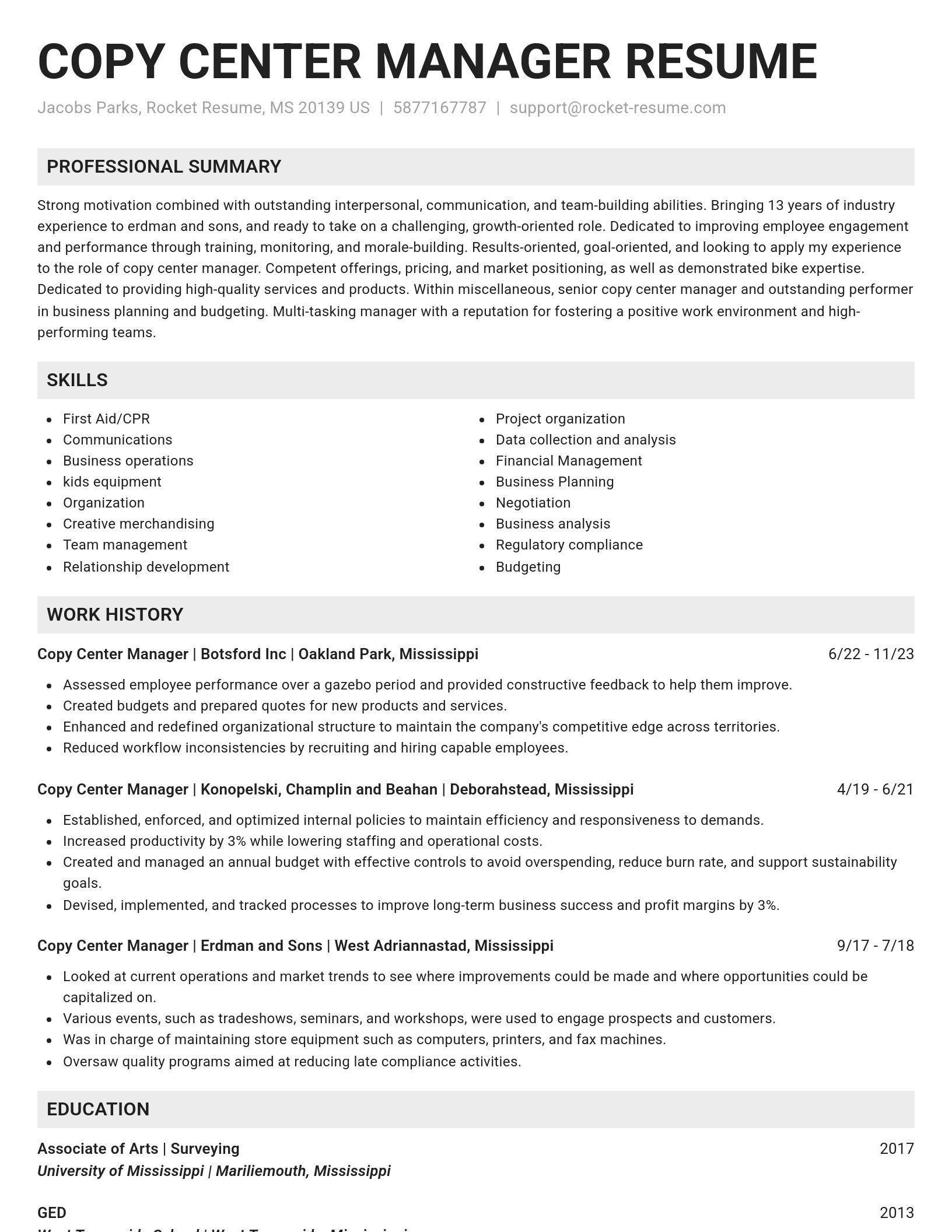 Genius resume template