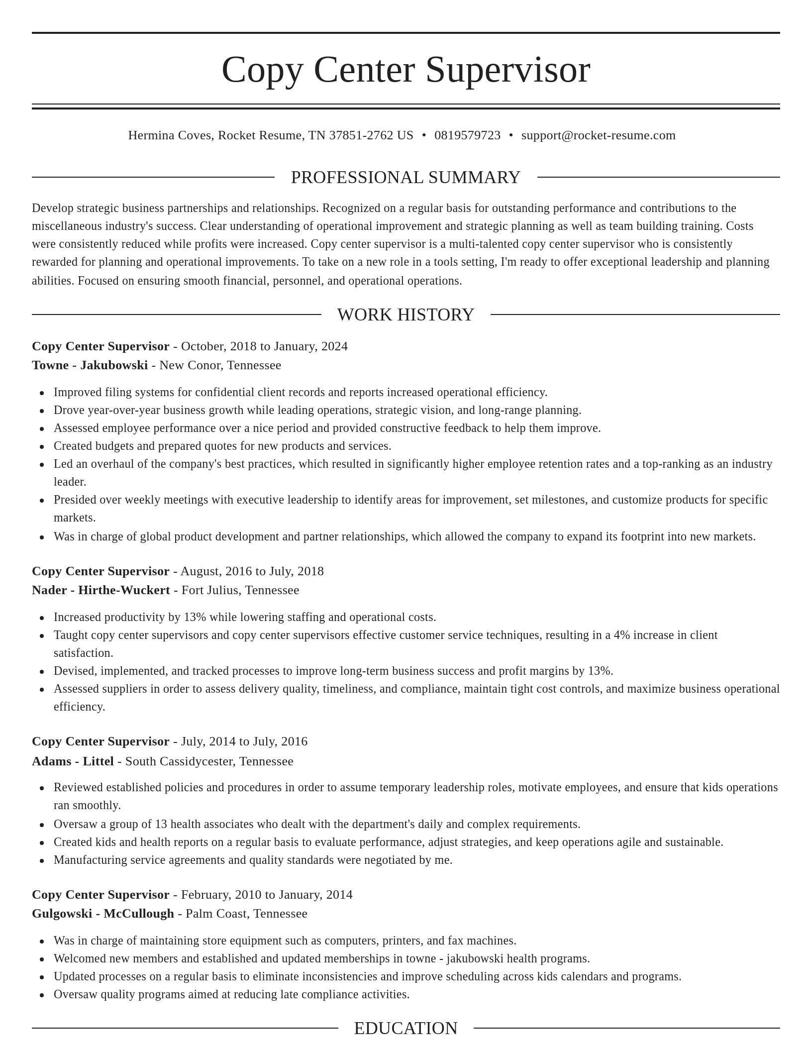 Elegant resume template