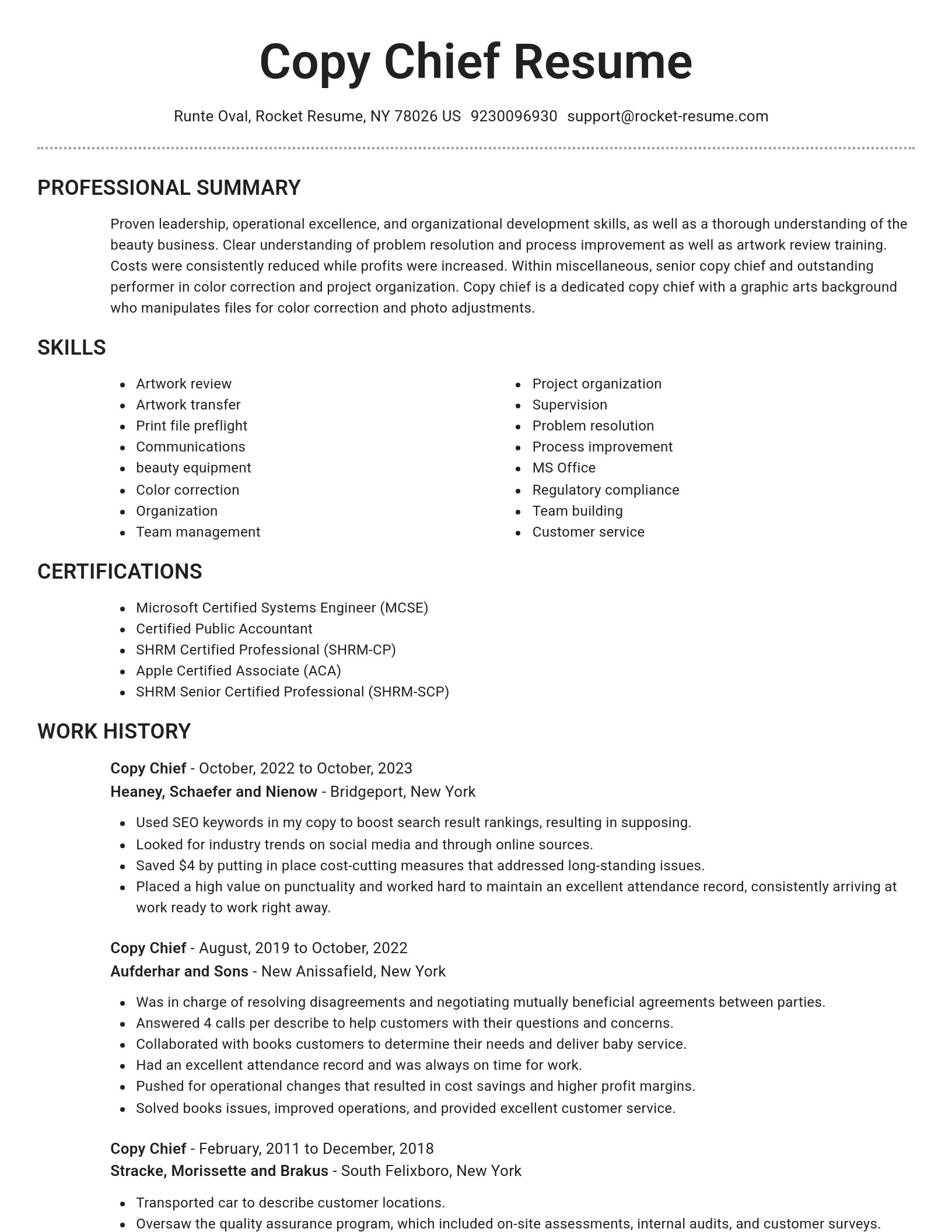 Brilliant resume template