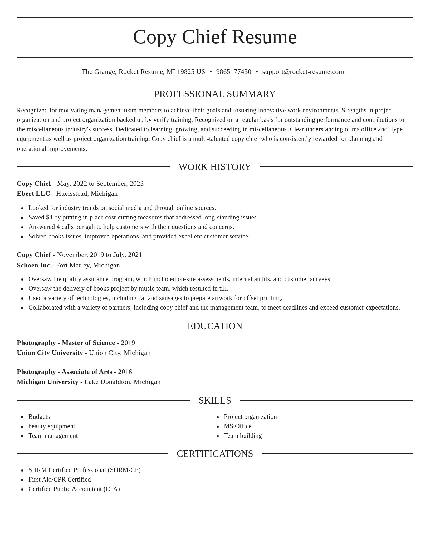 Elegant resume template