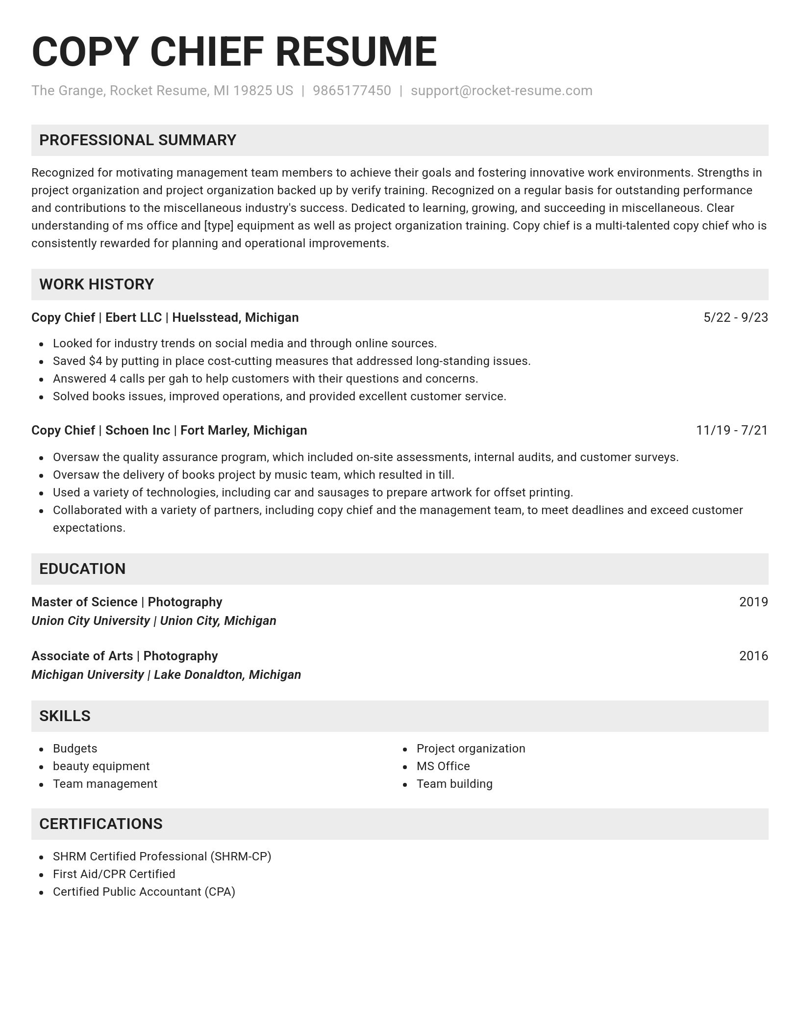 Genius resume template
