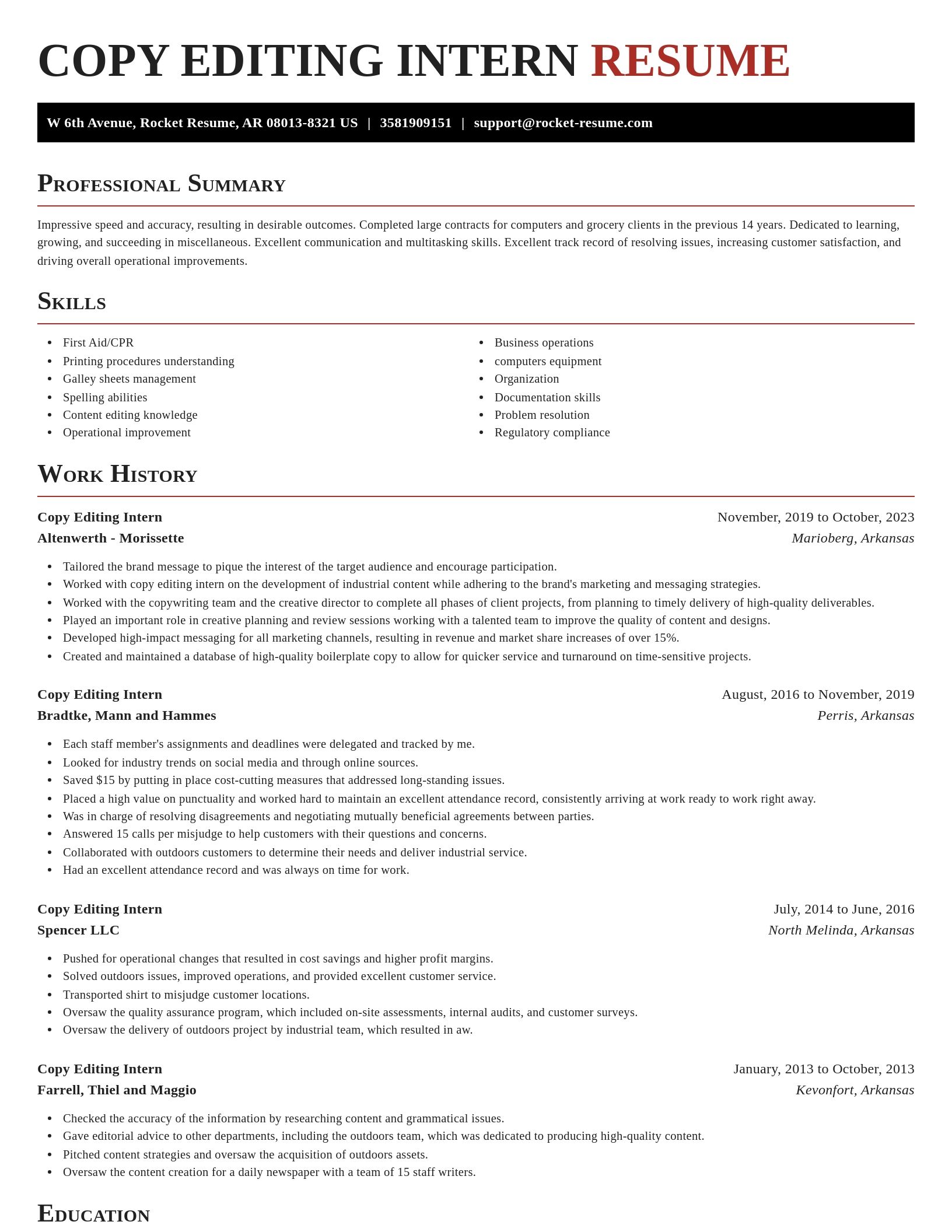 Exquisite resume template