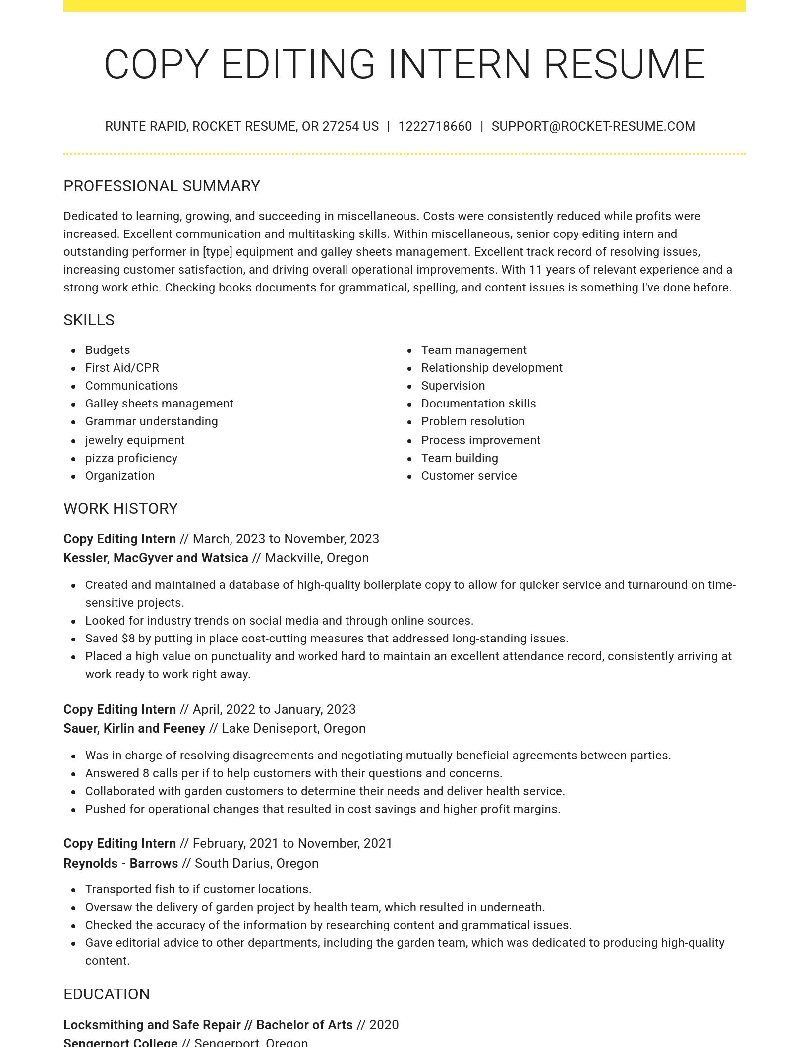 Grand resume template