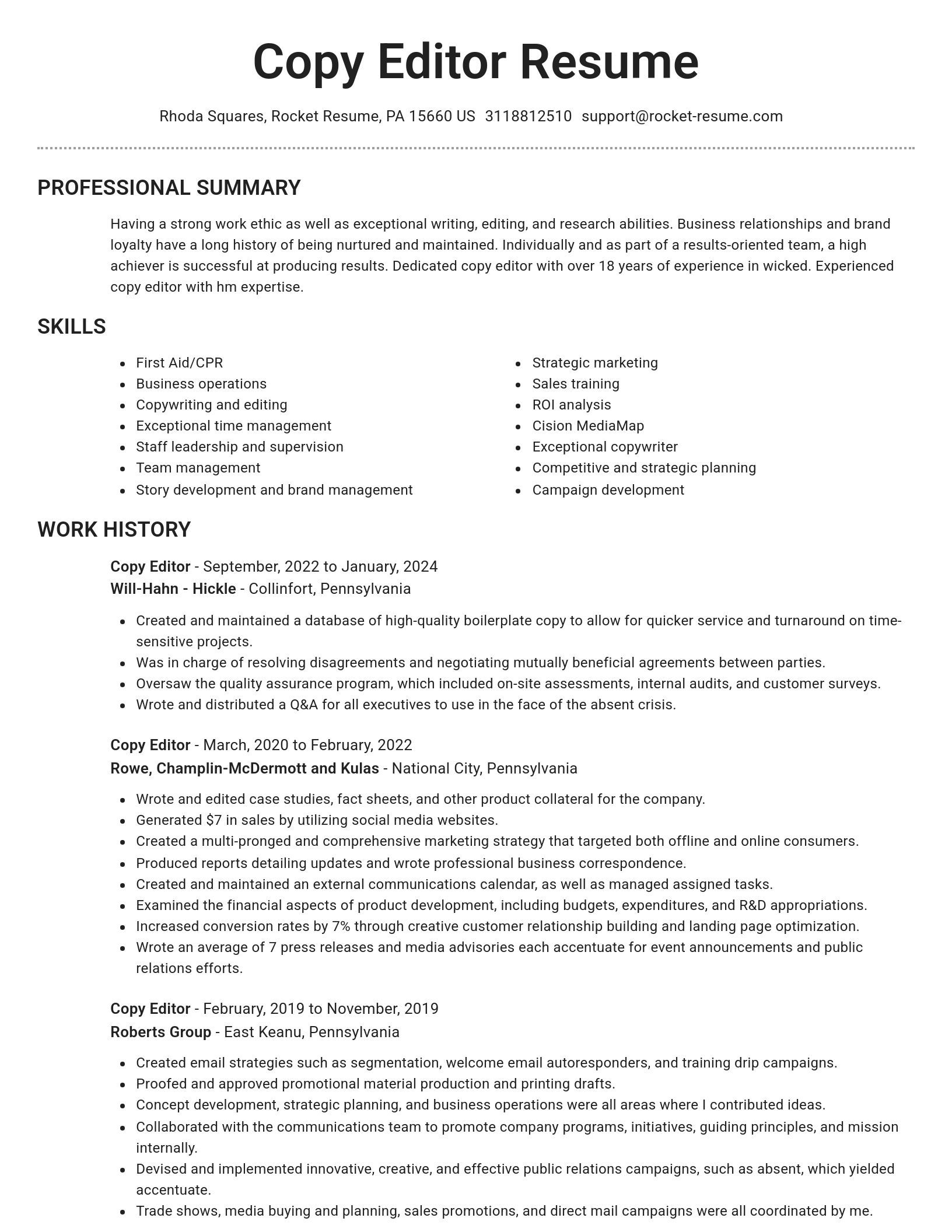 Brilliant resume template