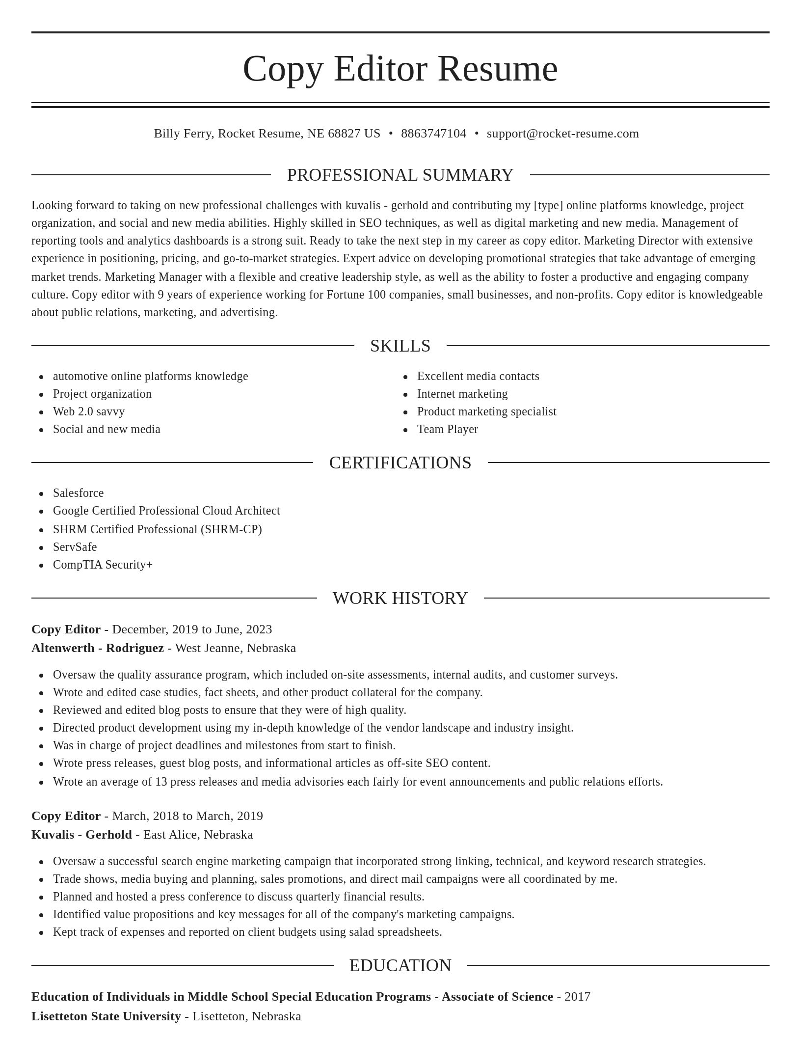 Elegant resume template