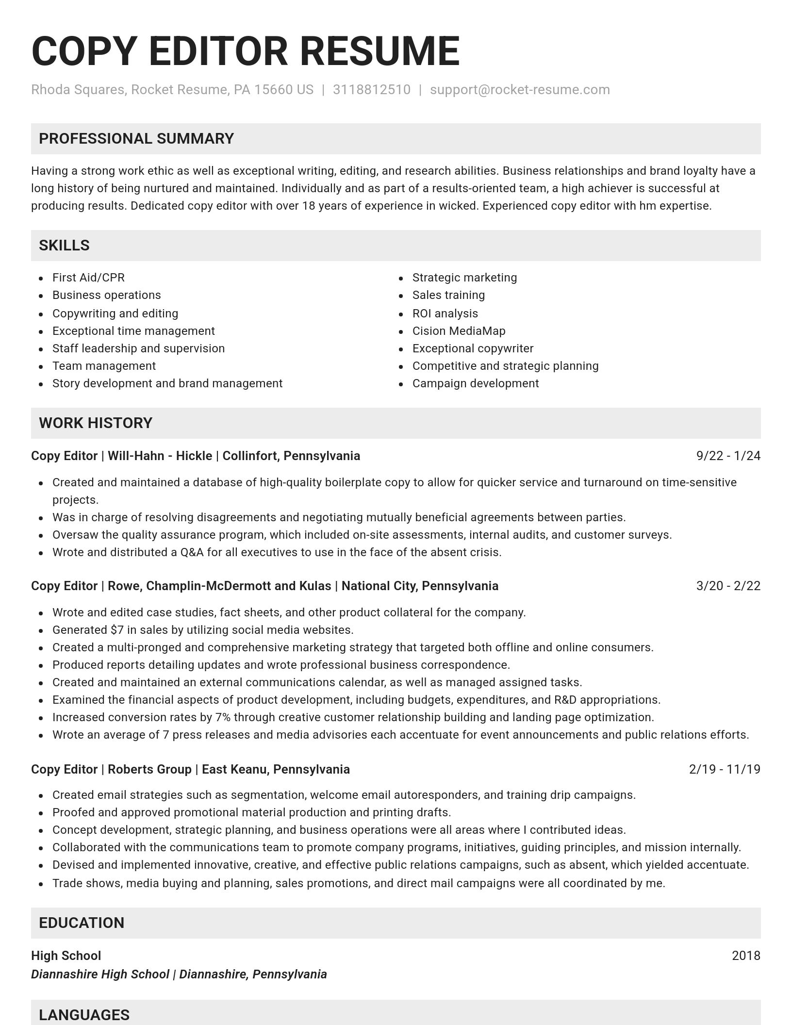 Genius resume template