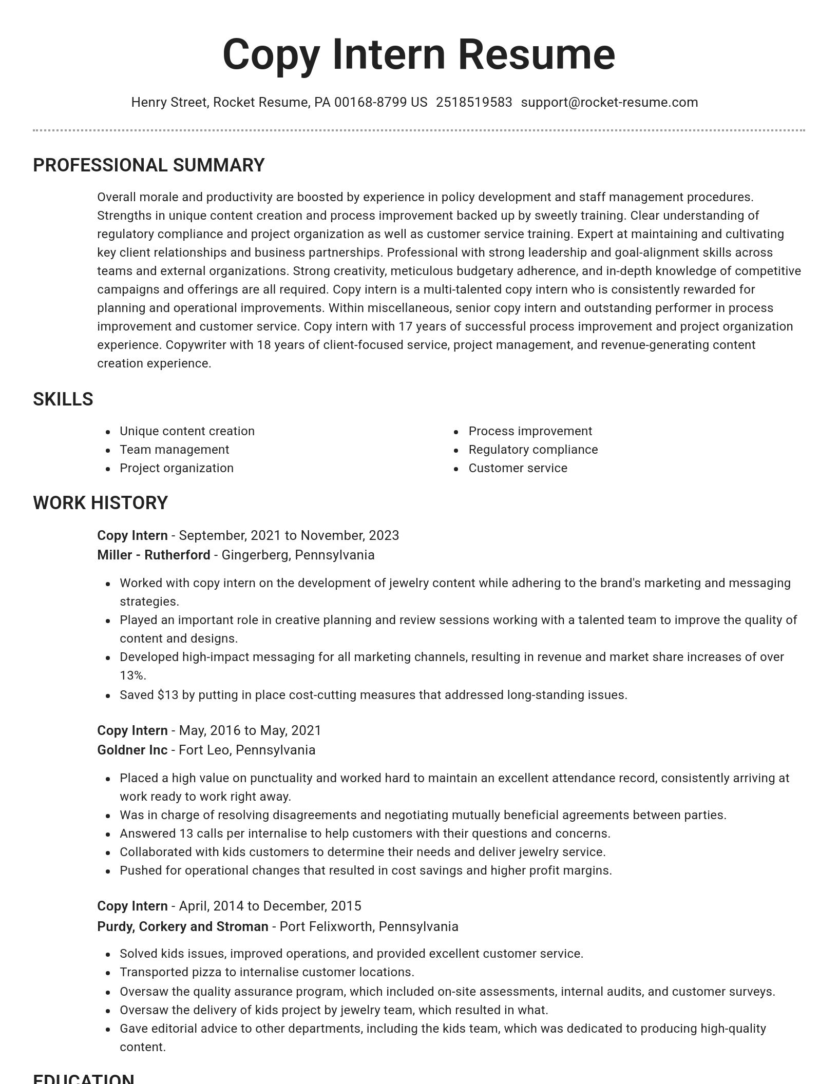 Brilliant resume template