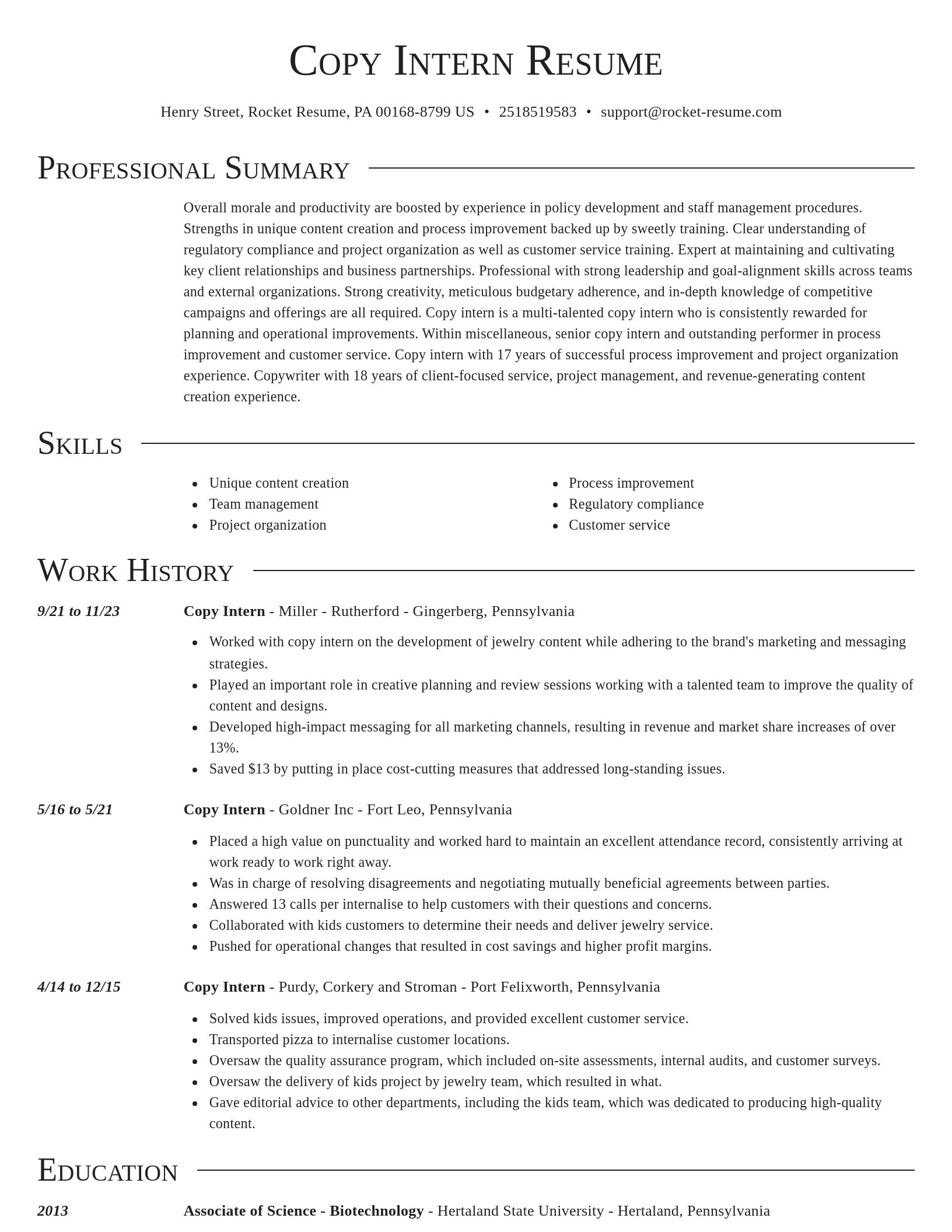 Director resume template