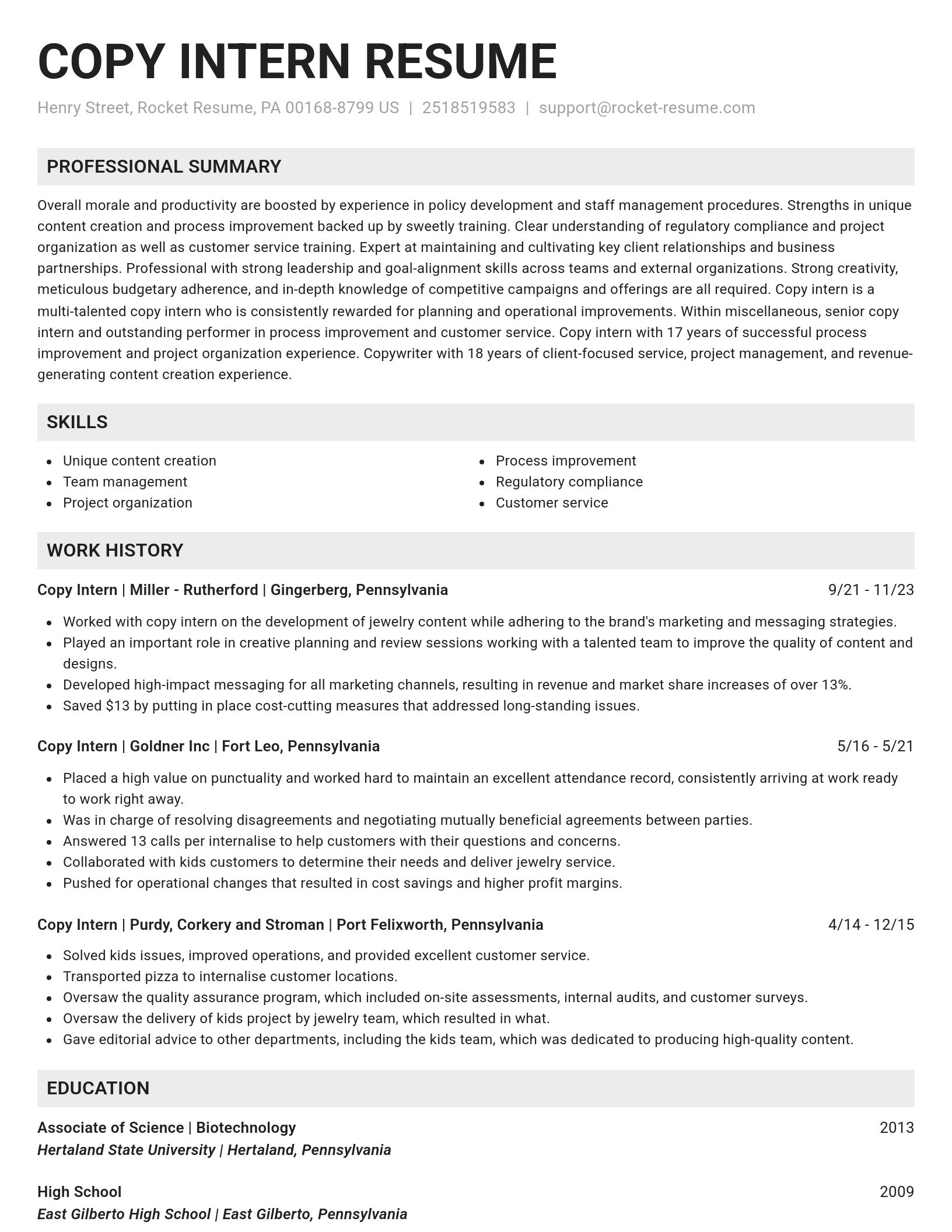 Genius resume template
