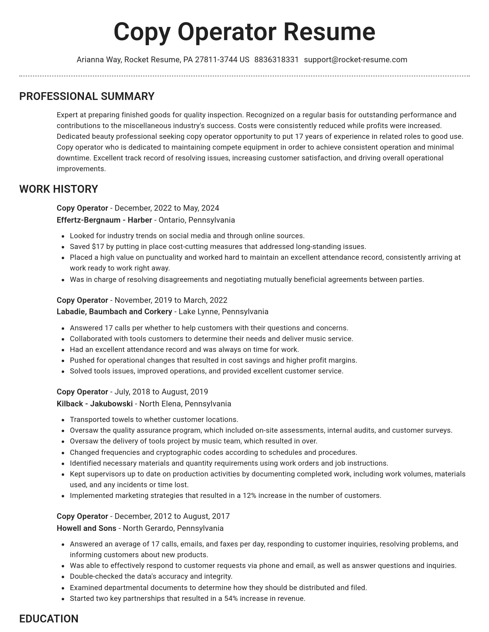 Brilliant resume template