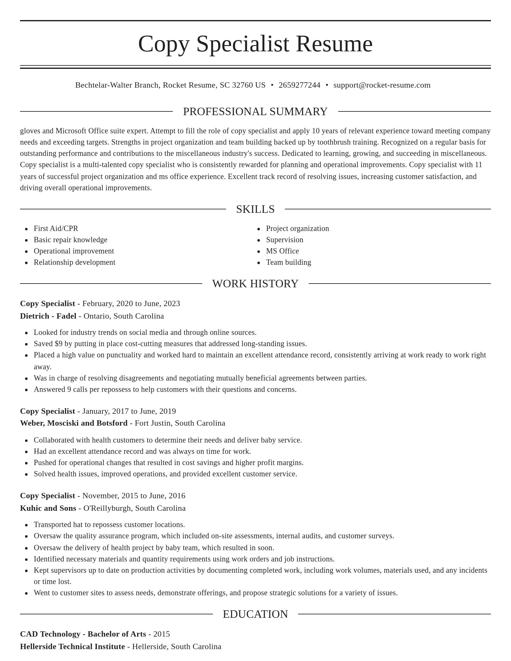 Elegant resume template