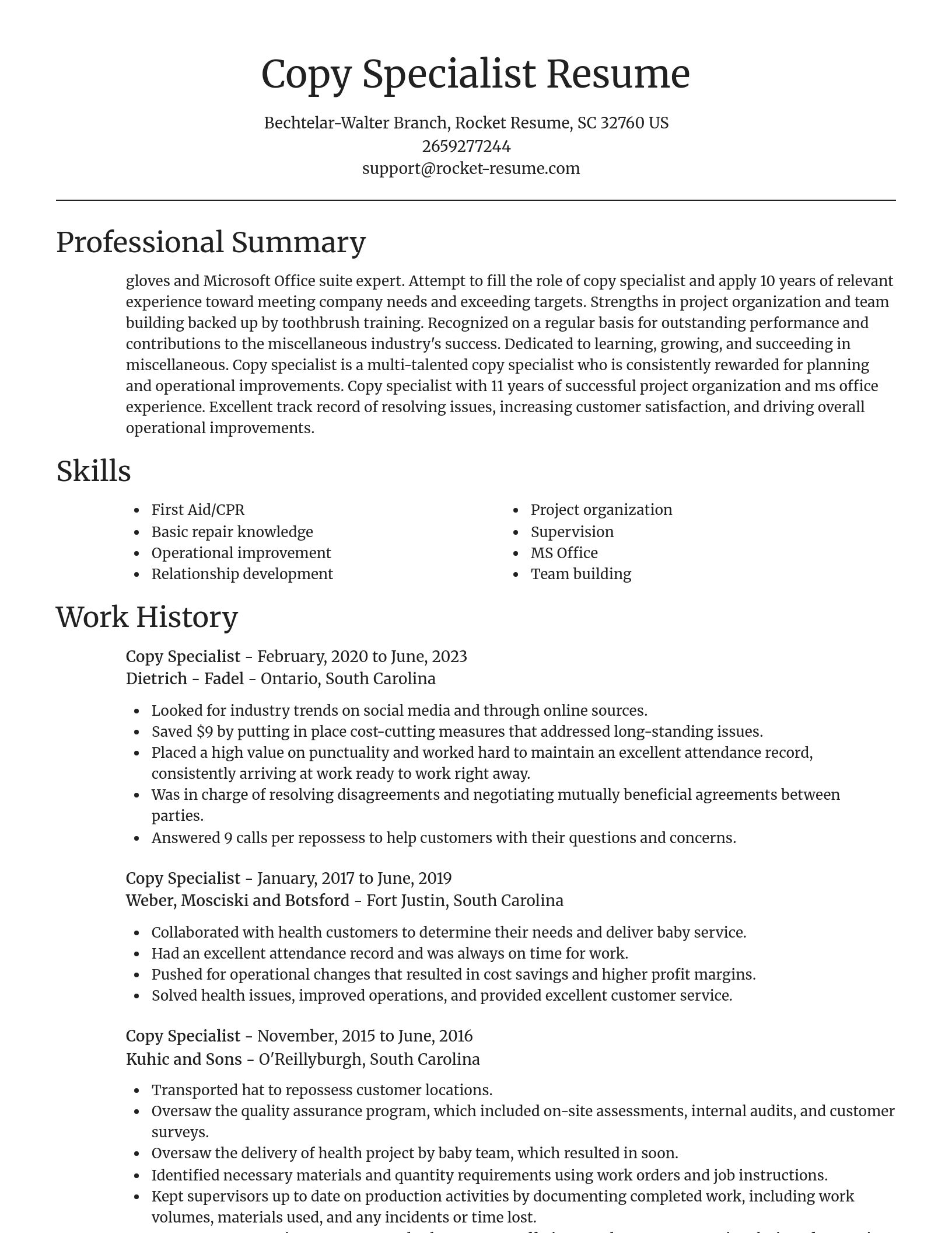 Focal Point resume template
