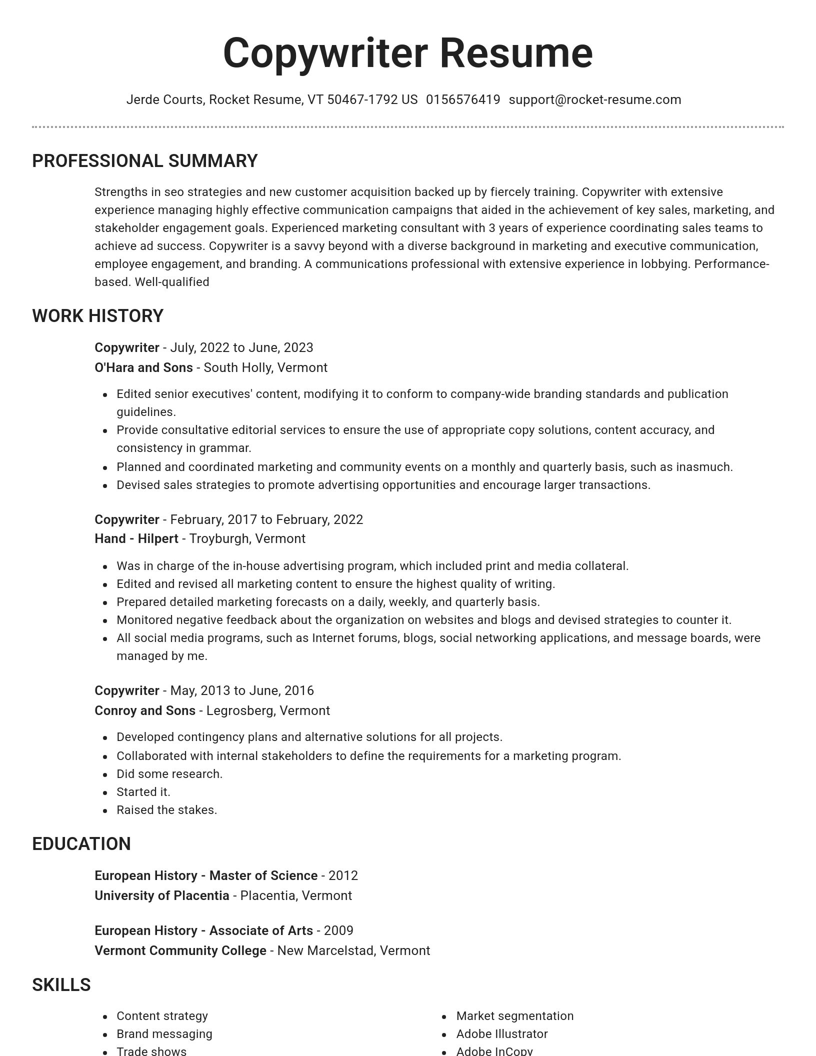 Brilliant resume template