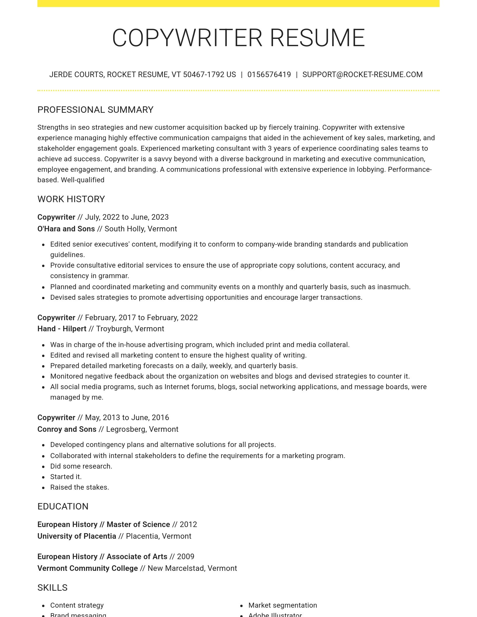 Grand resume template