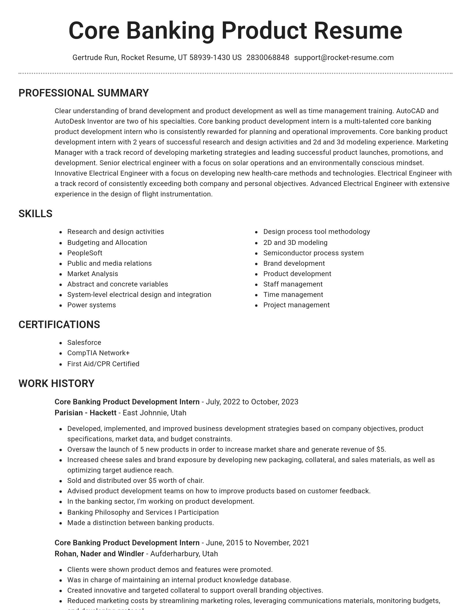 Brilliant resume template