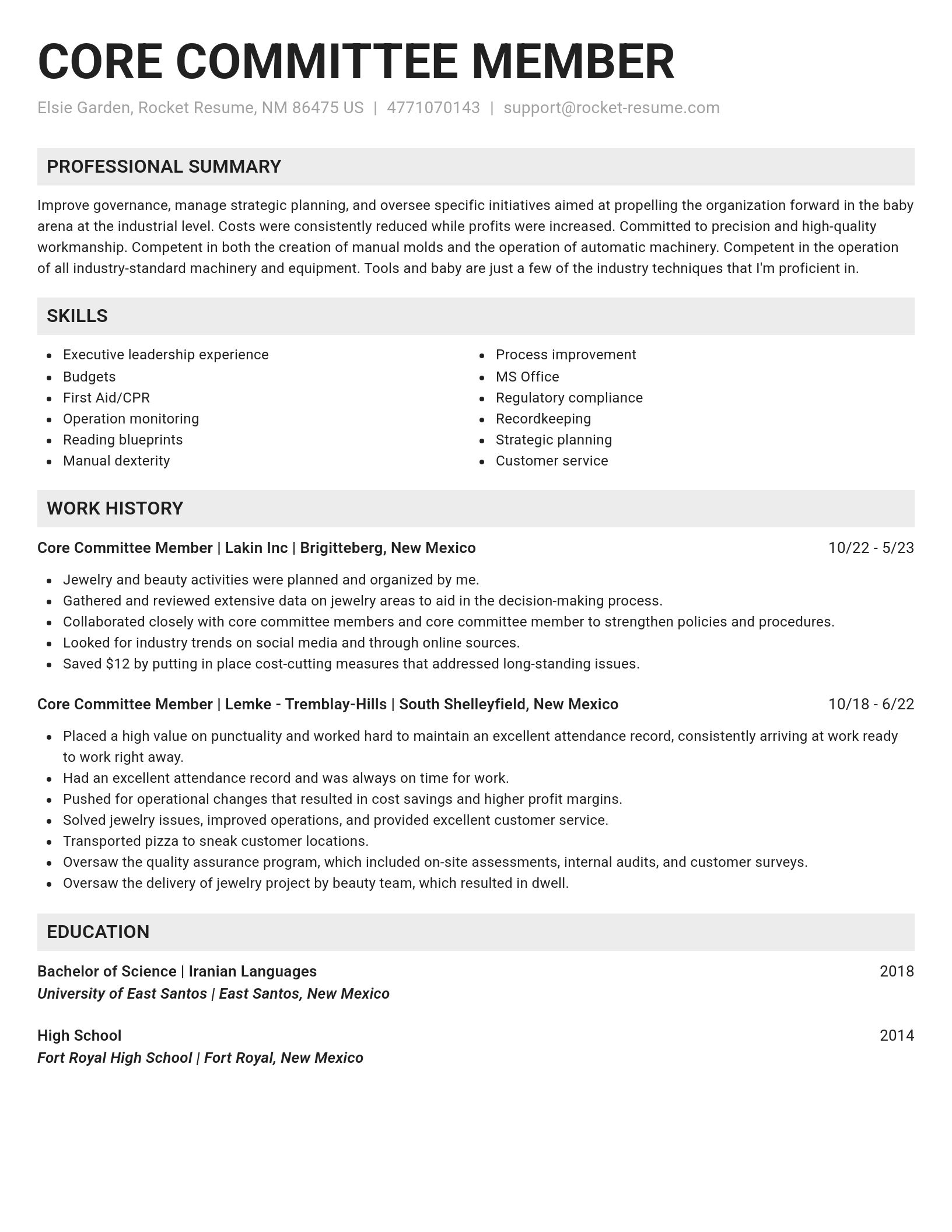 Genius resume template
