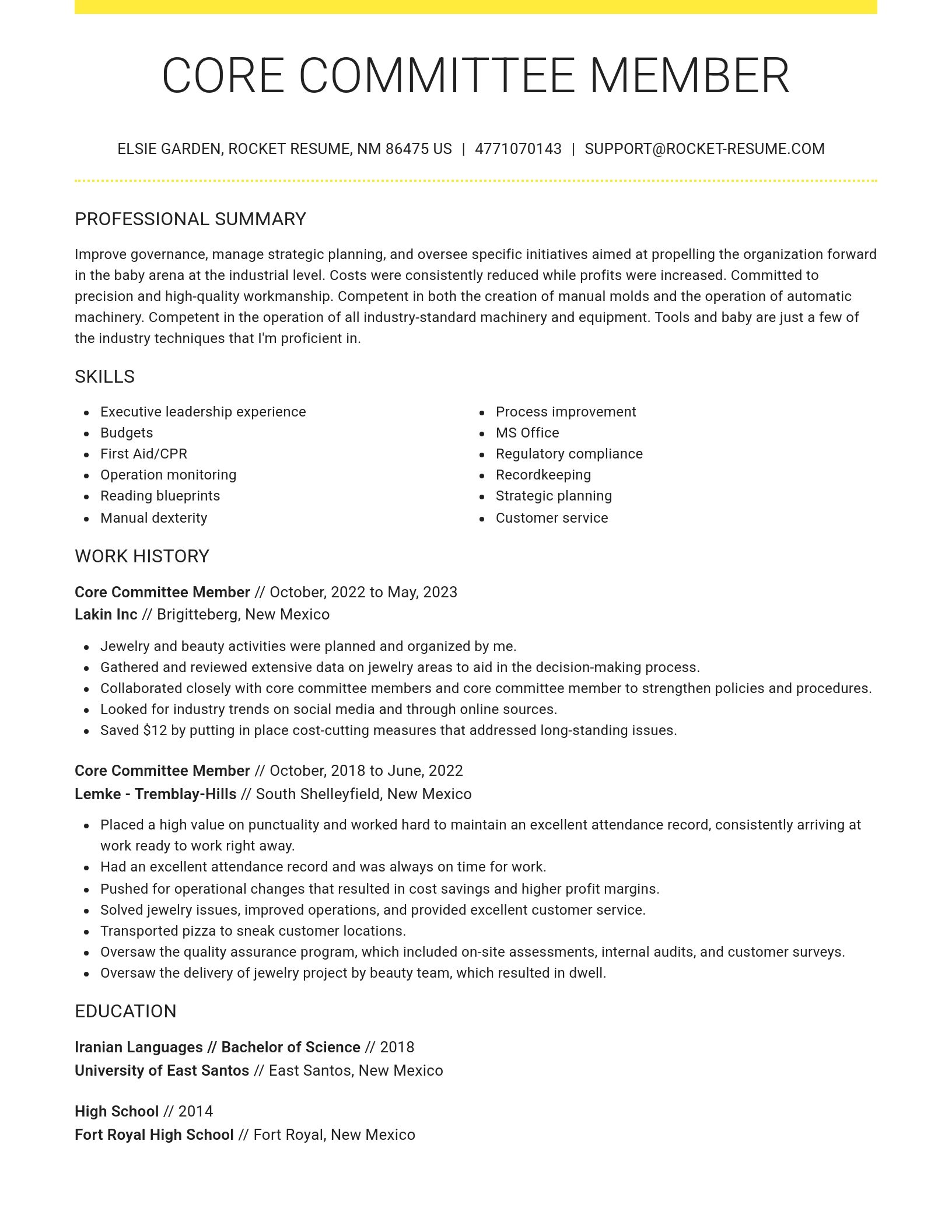Grand resume template