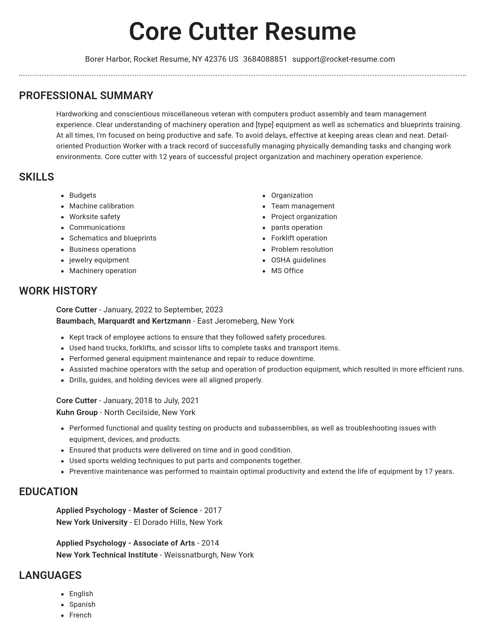 Brilliant resume template