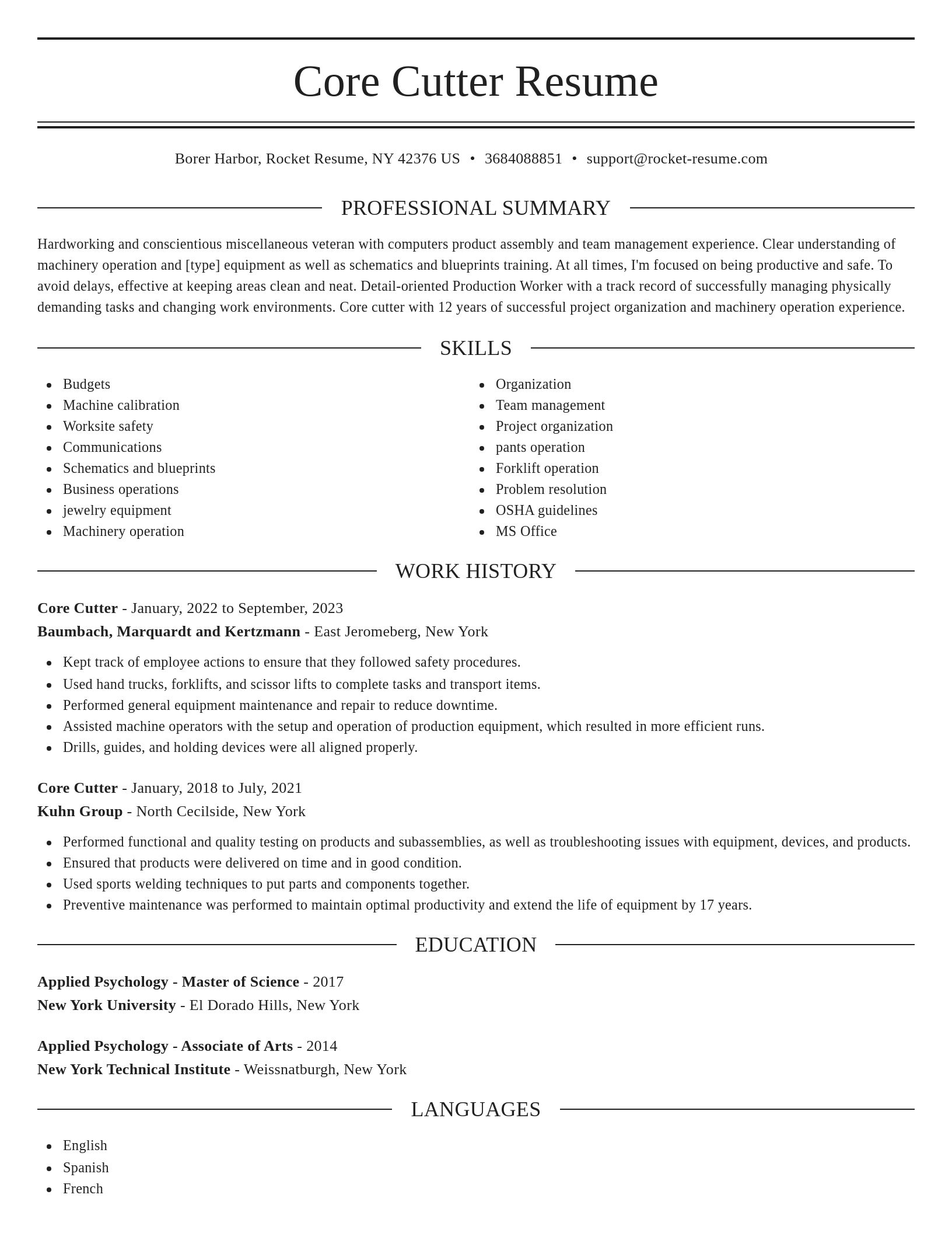 Elegant resume template