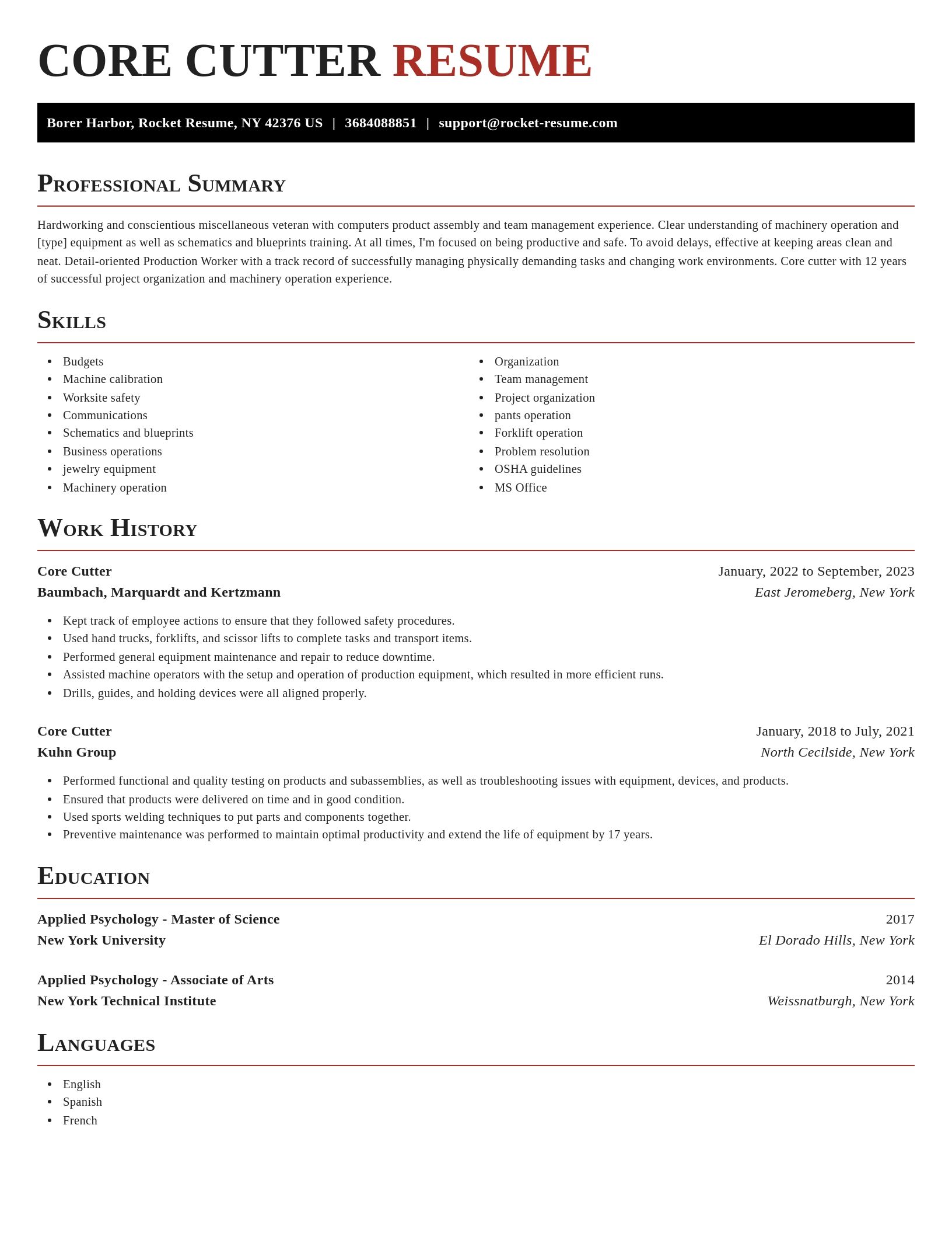 Exquisite resume template