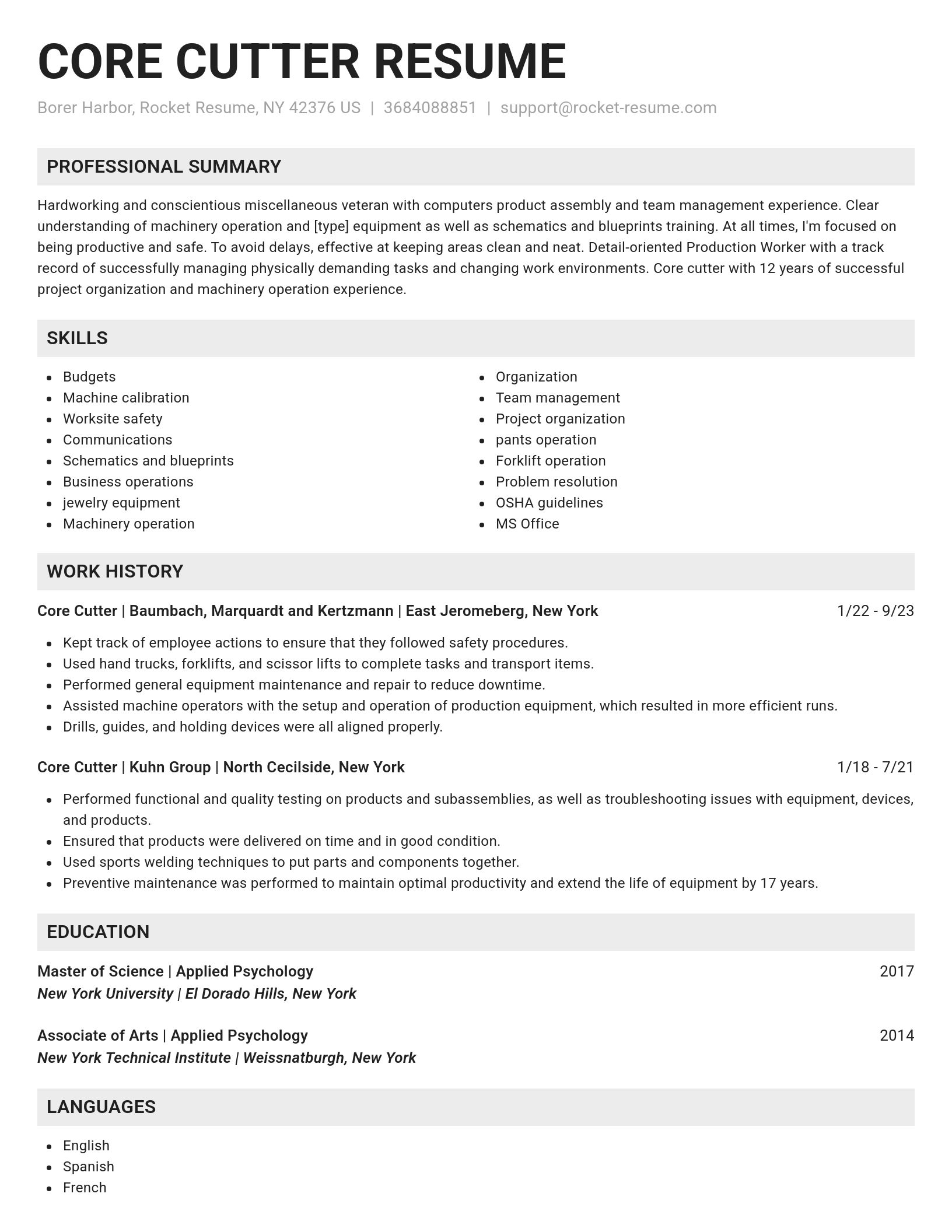 Genius resume template