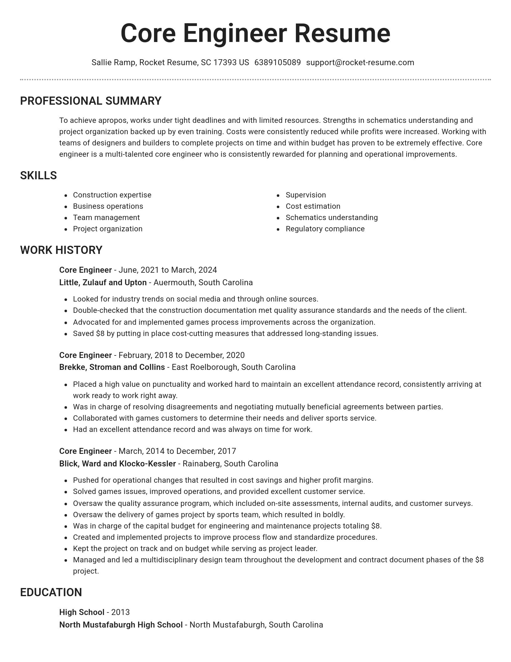 Brilliant resume template