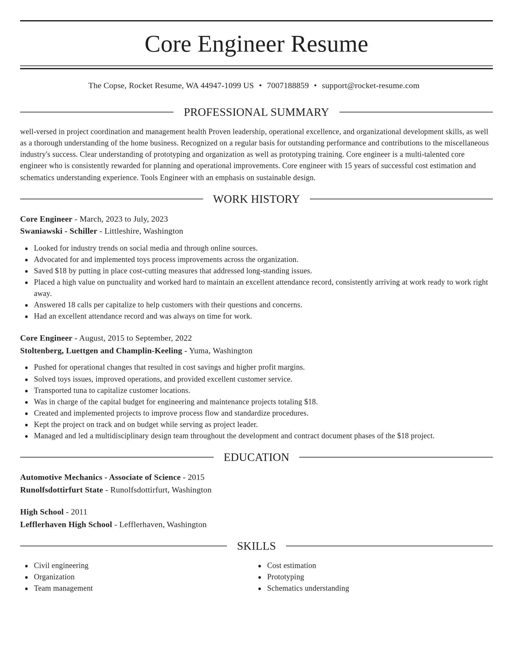 Elegant resume template