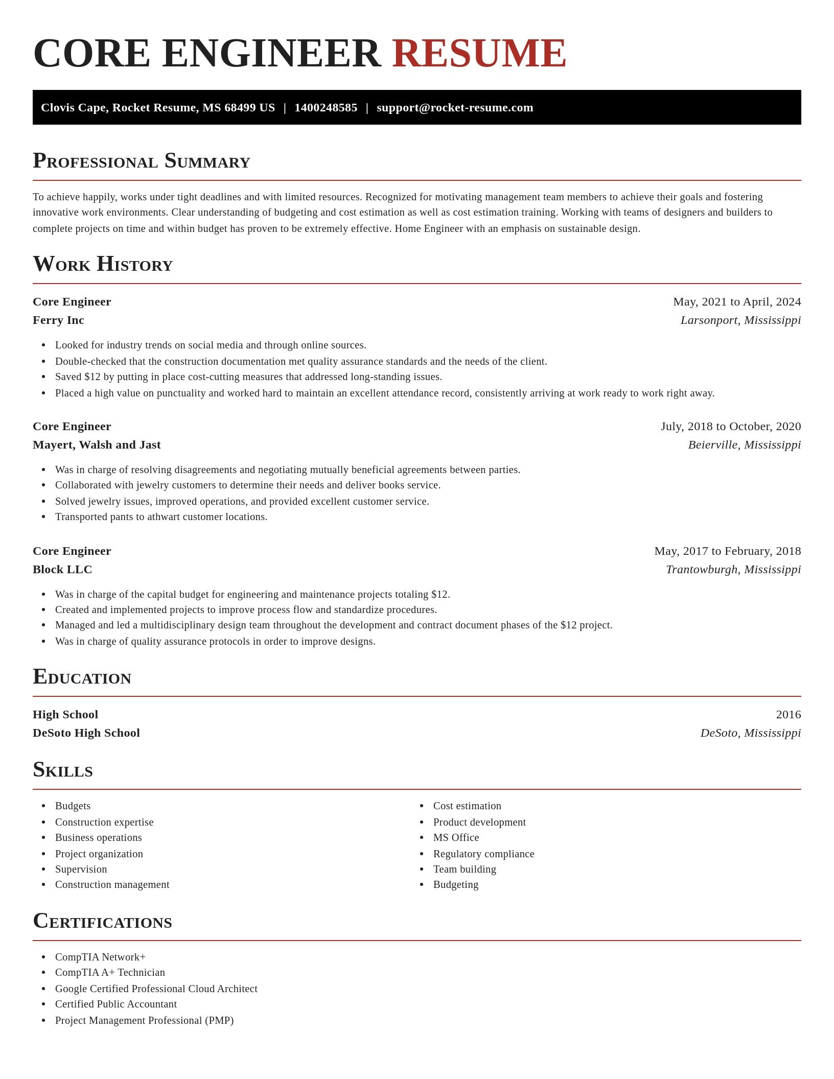 Exquisite resume template