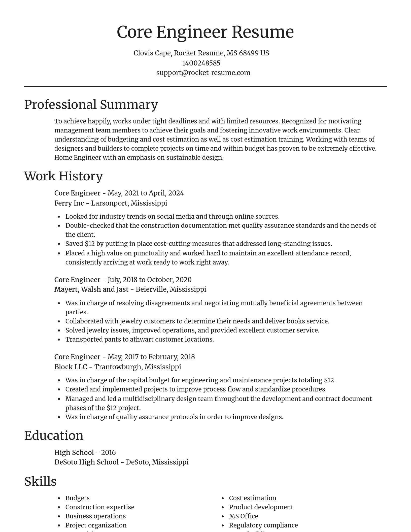 Focal Point resume template