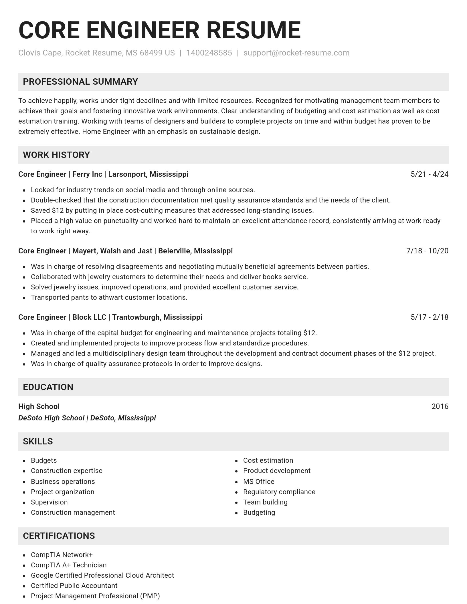 Genius resume template