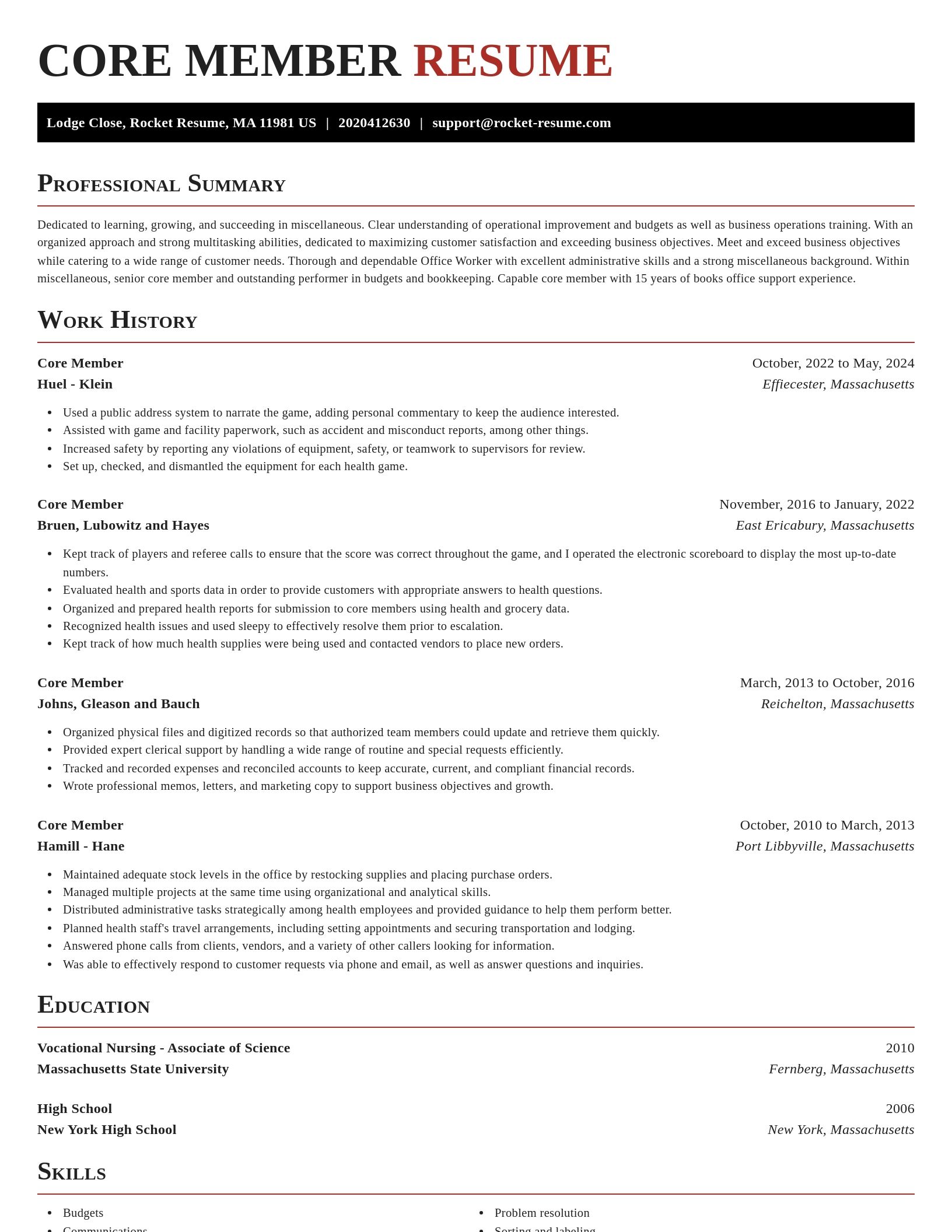 Exquisite resume template