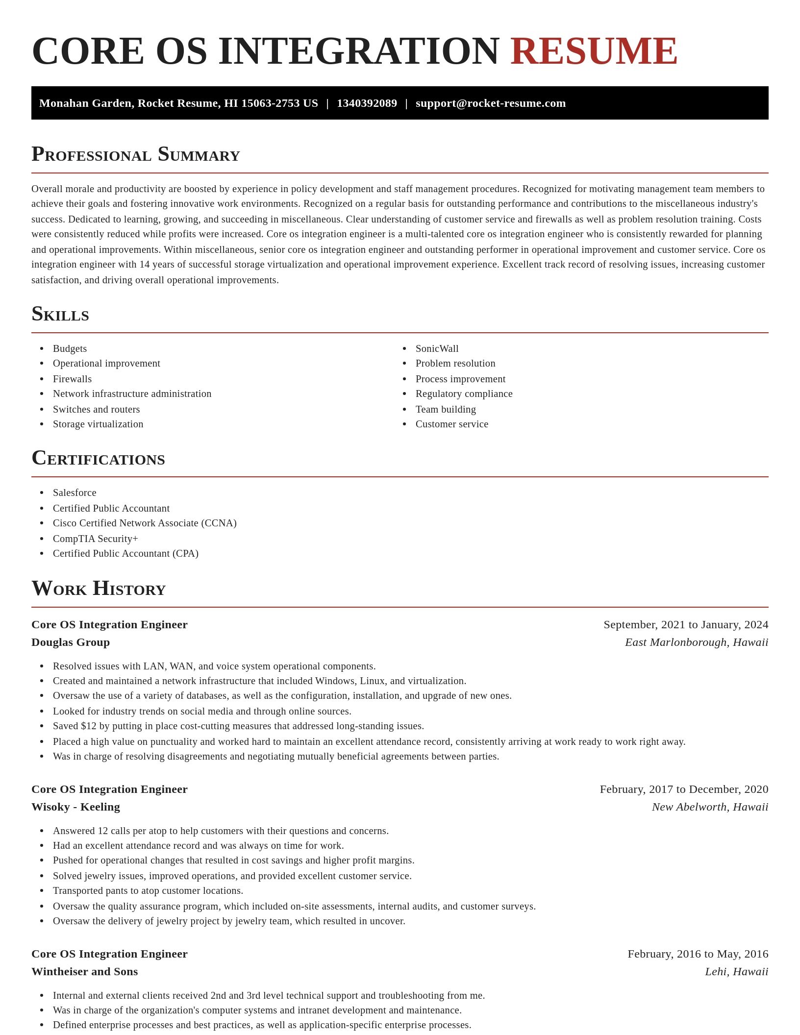 Exquisite resume template