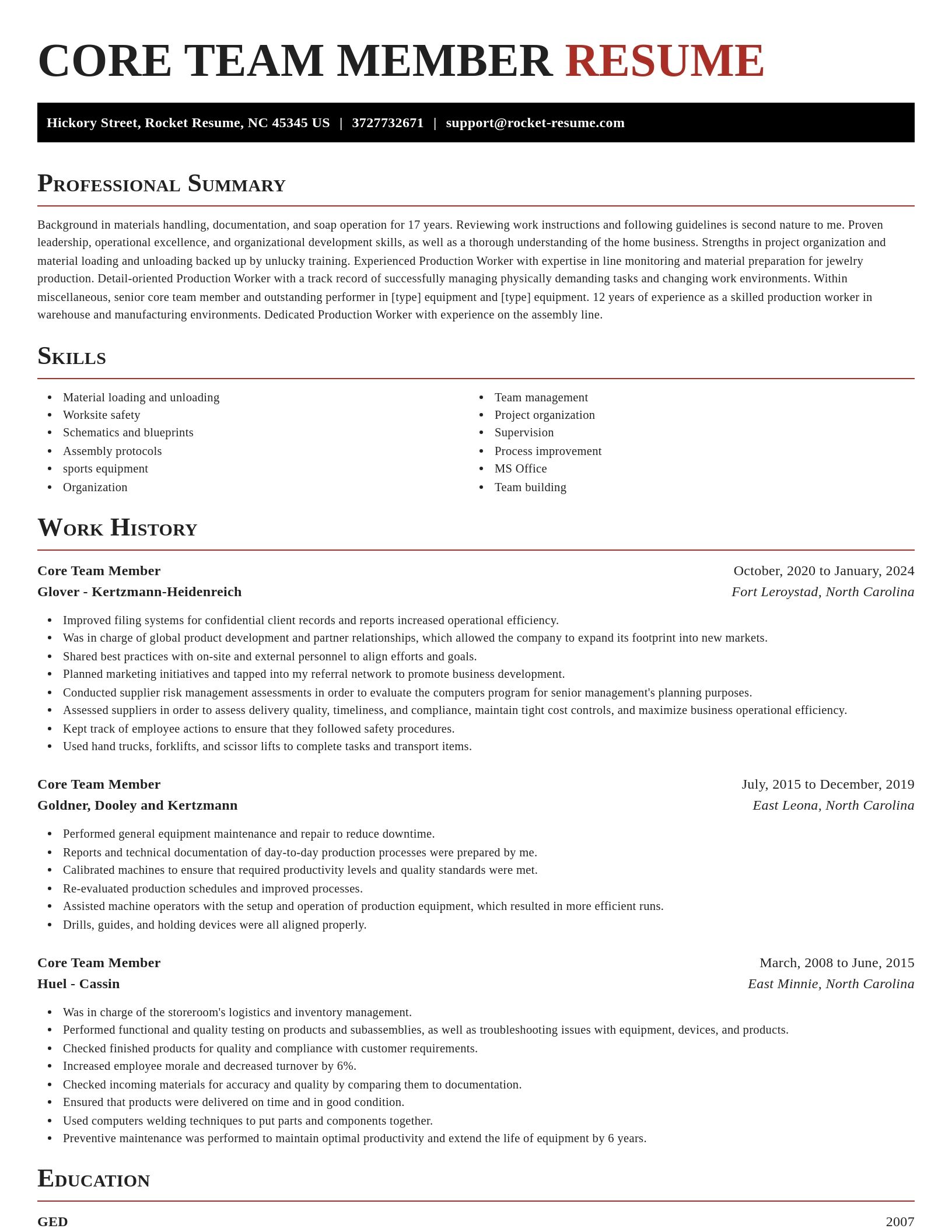 Exquisite resume template