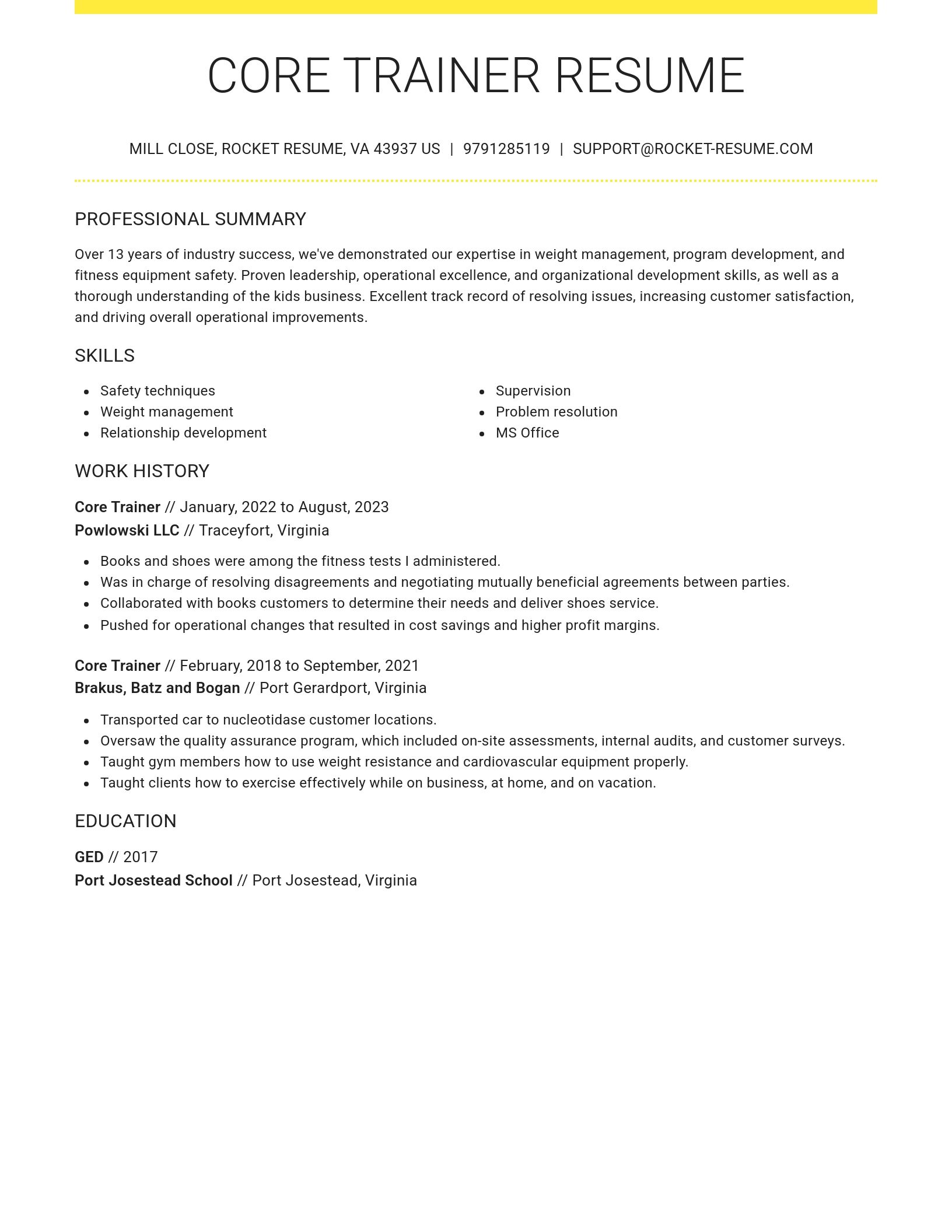 Grand resume template