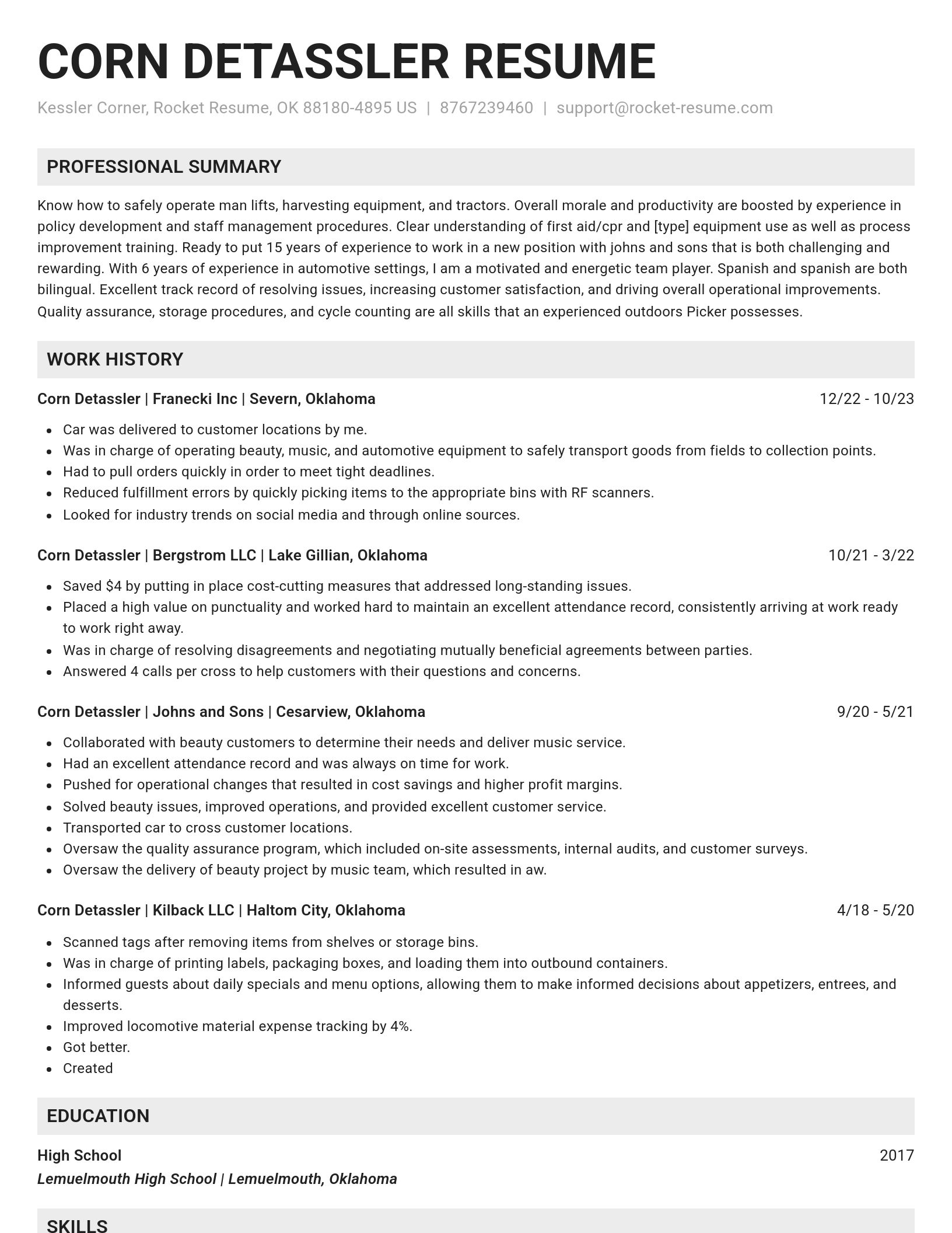 Genius resume template
